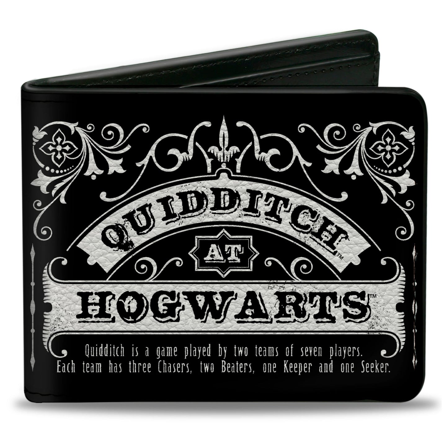 Bi-Fold Wallet - Harry Potter QUIDDITCH AT HOGWARTS Collage Black White - MEGA POP COMICS