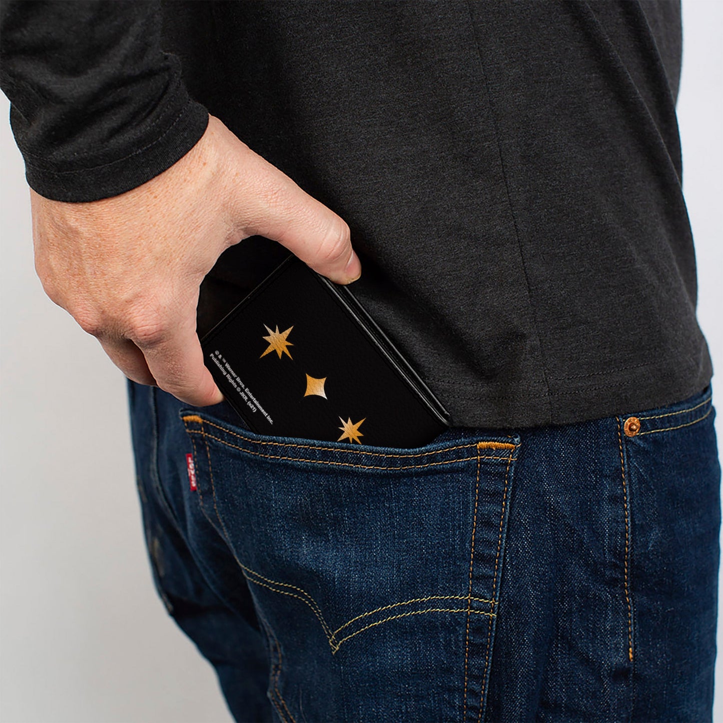 Bi-Fold Wallet - Harry Potter THE DEATHLY HALLOWS Symbol THREE BROTHERS LONGING POWER HUMILITY Tattoo Black - MEGA POP COMICS
