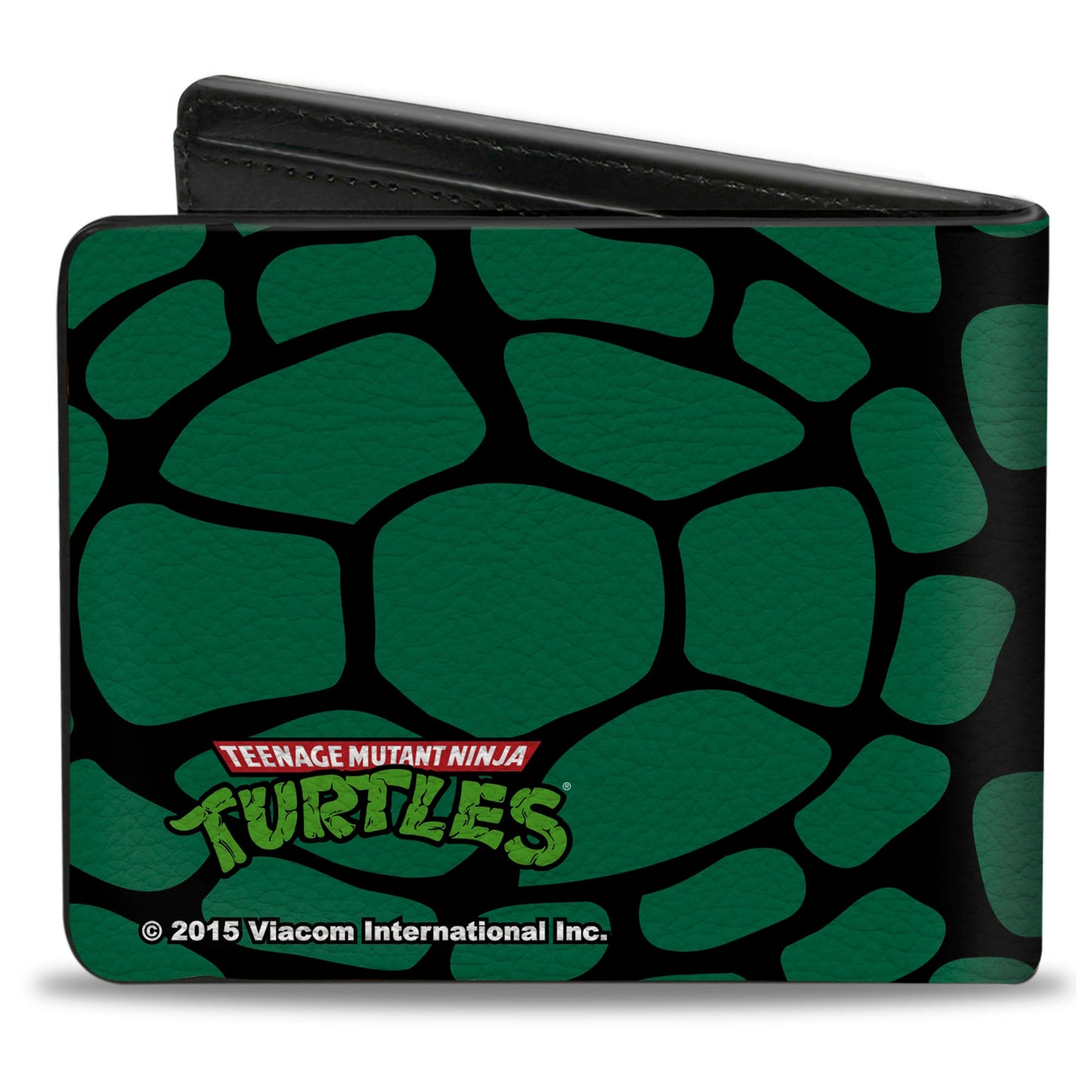 Bi-Fold Wallet - Classic TMNT Turtle Faces Black Green Turtle Shell - MEGA POP COMICS