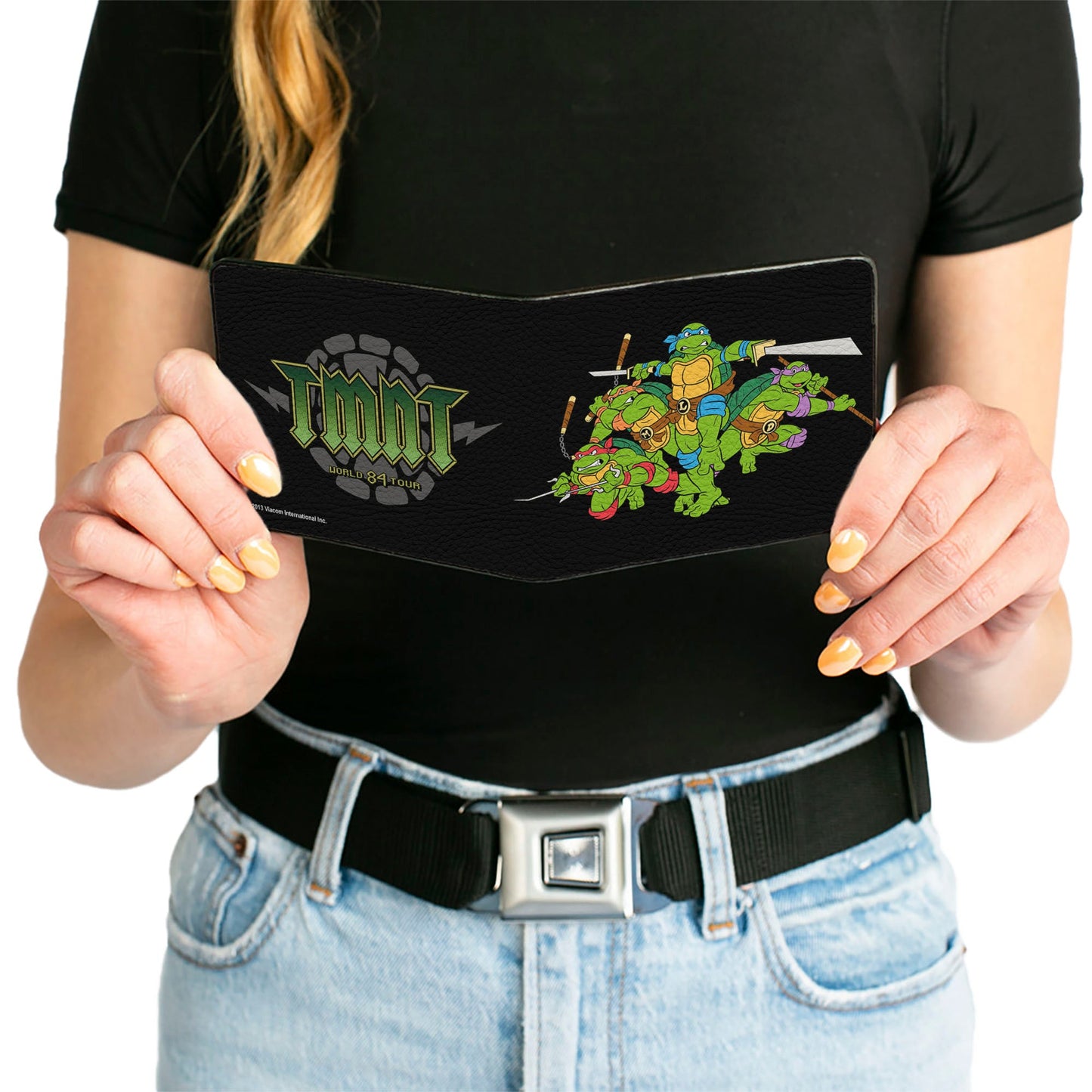 Bi-Fold Wallet - Classic TMNT Group Pose + TMNT WORLD TOUR 84 Black Green - MEGA POP COMICS
