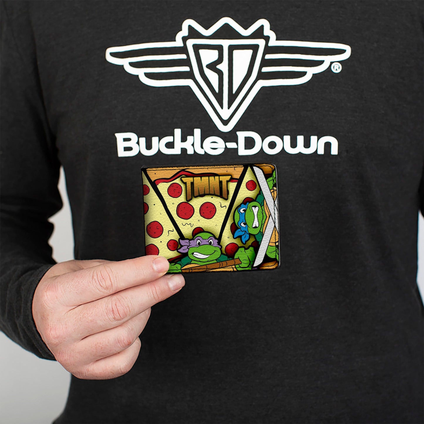 Bi-Fold Wallet - TMNT Classic Turtle Battle Poses Pizza - MEGA POP COMICS