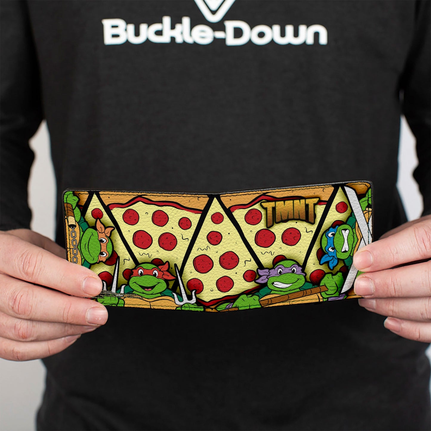 Bi-Fold Wallet - TMNT Classic Turtle Battle Poses Pizza - MEGA POP COMICS