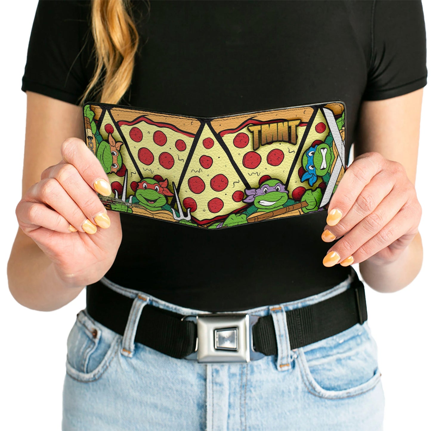 Bi-Fold Wallet - TMNT Classic Turtle Battle Poses Pizza - MEGA POP COMICS