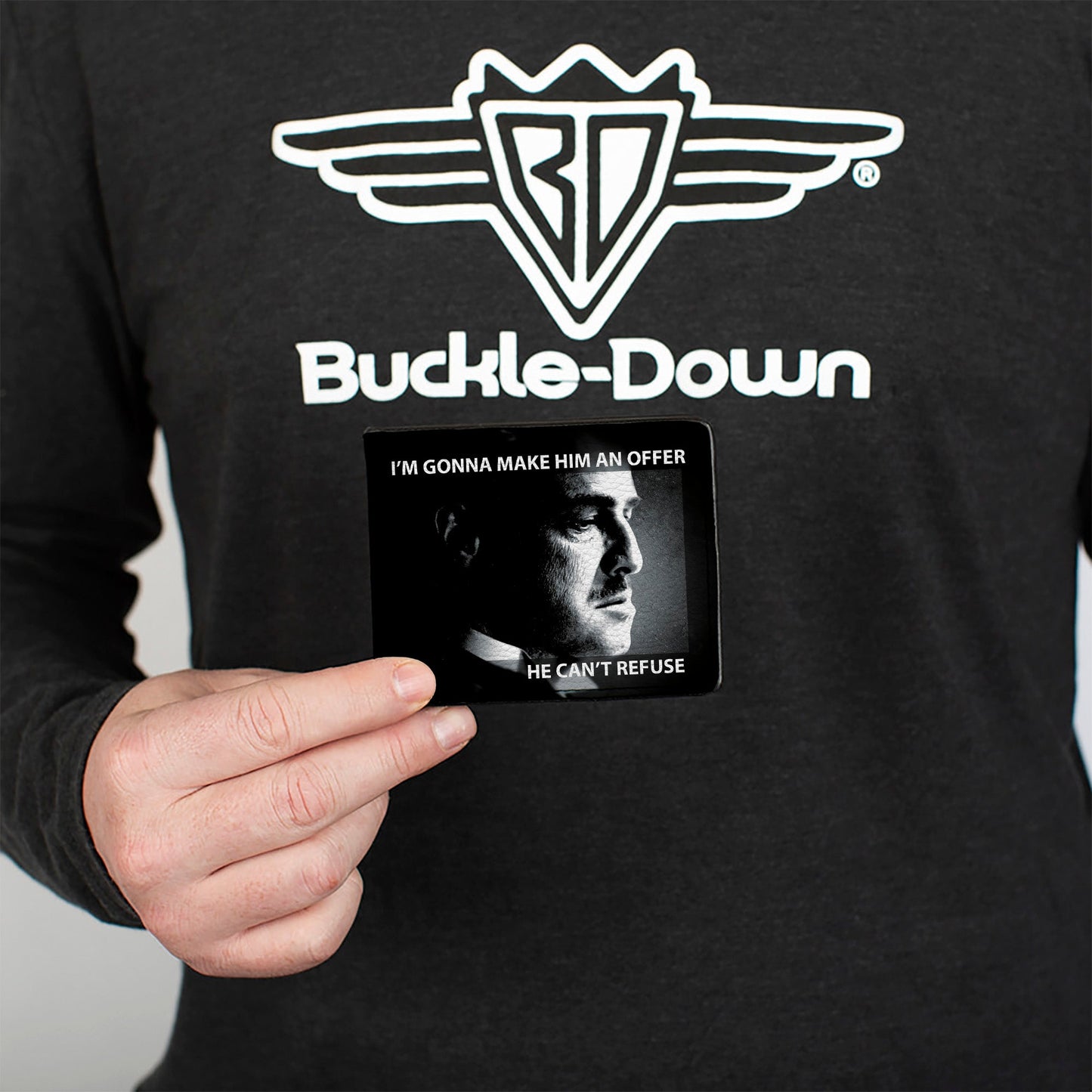 Bi-Fold Wallet - The Godfather Vito Corleone I'M GONNA MAKE HIM AN OFFER Pose Black/White - MEGA POP COMICS