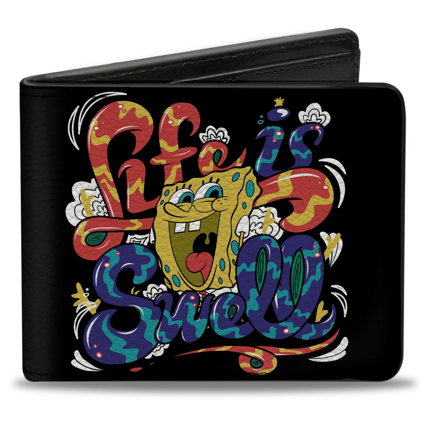 Bi-Fold Wallet - Sponge Bob LIFE IS SWELL Swirl - MEGA POP COMICS