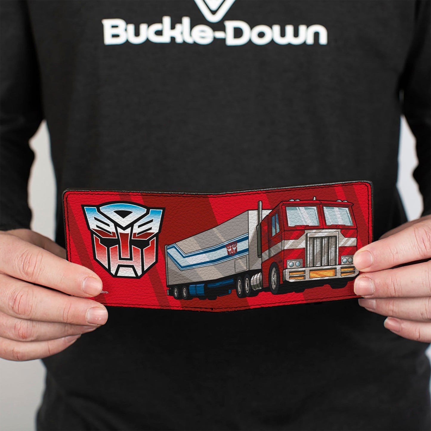 Bi-Fold Wallet - Transformers Optimus Prime Semi Truck and Autobot Shield Reds - MEGA POP COMICS