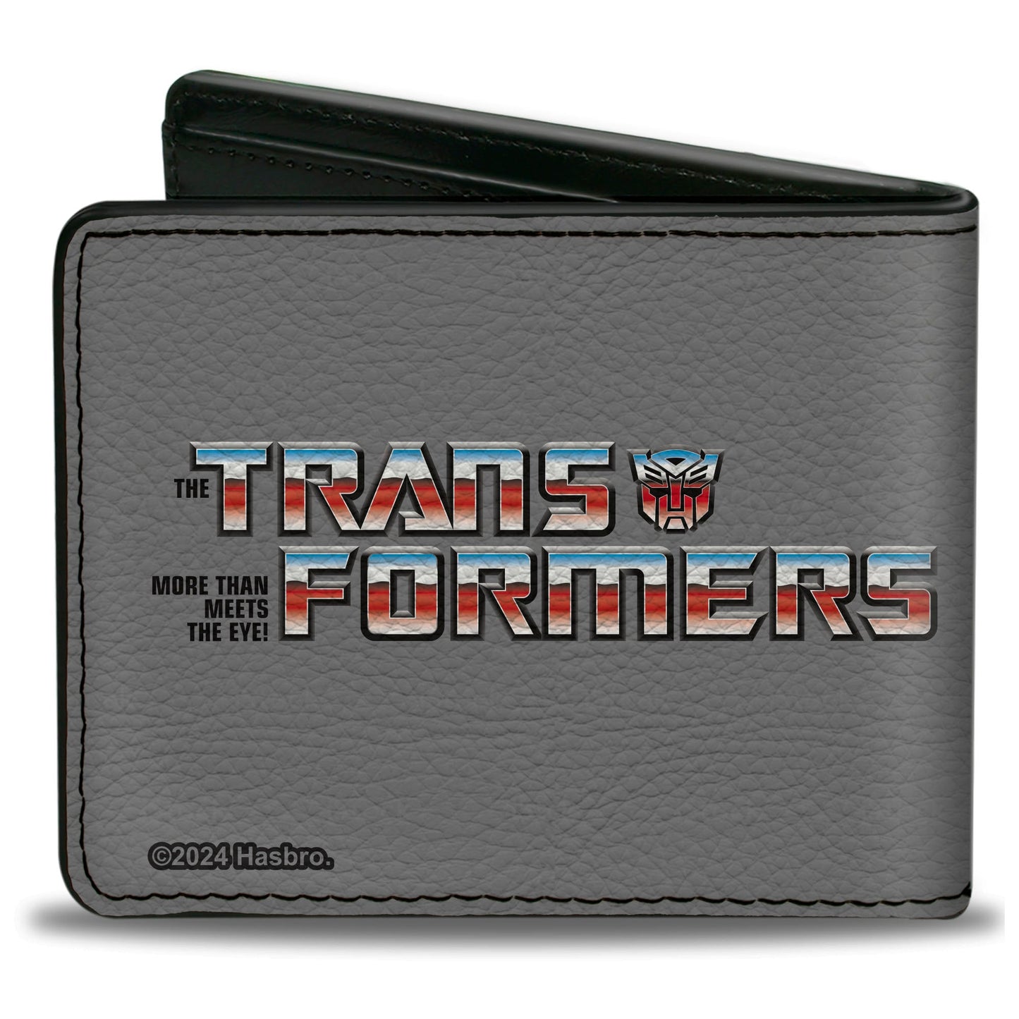 Bi-Fold Wallet - TRANSFORMERS THE BATTLE OF CYBERTRON Scene and Title Logo Gray - MEGA POP COMICS