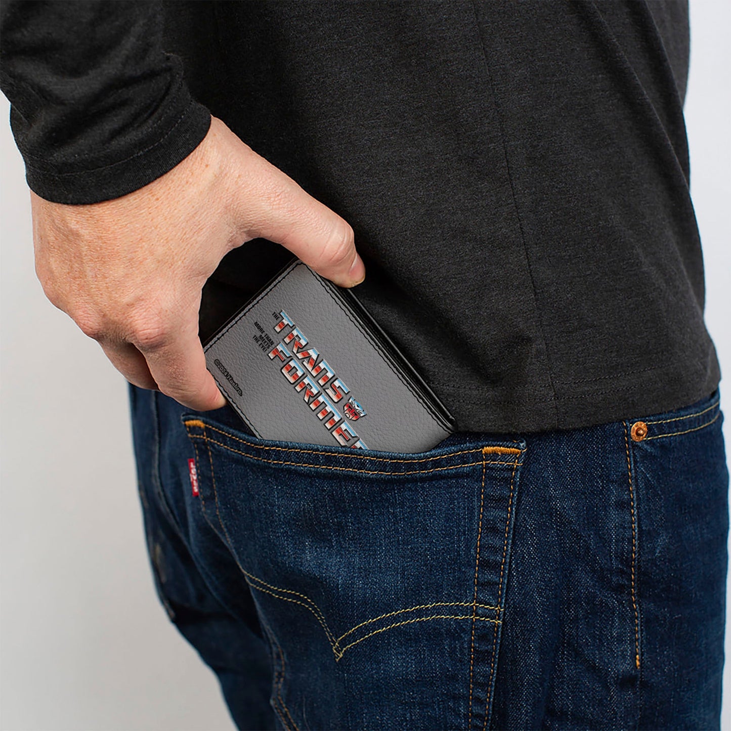 Bi-Fold Wallet - TRANSFORMERS THE BATTLE OF CYBERTRON Scene and Title Logo Gray - MEGA POP COMICS