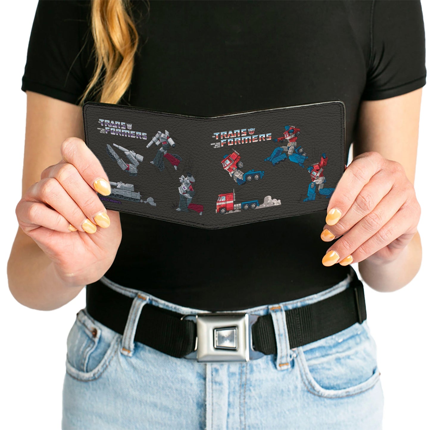 Bi-Fold Wallet - TRANSFORMERS Optimus Prime and Megatron Conversion Scenes Black - MEGA POP COMICS