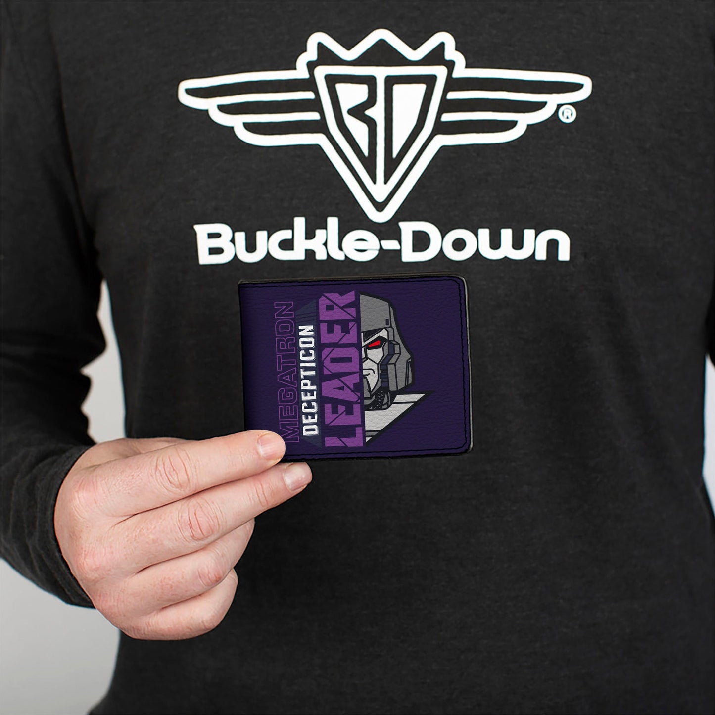 Bi-Fold Wallet - Transformers MEGATRON DECEPTICON MASTER OF DESTRUCTION and Tank Purples - MEGA POP COMICS