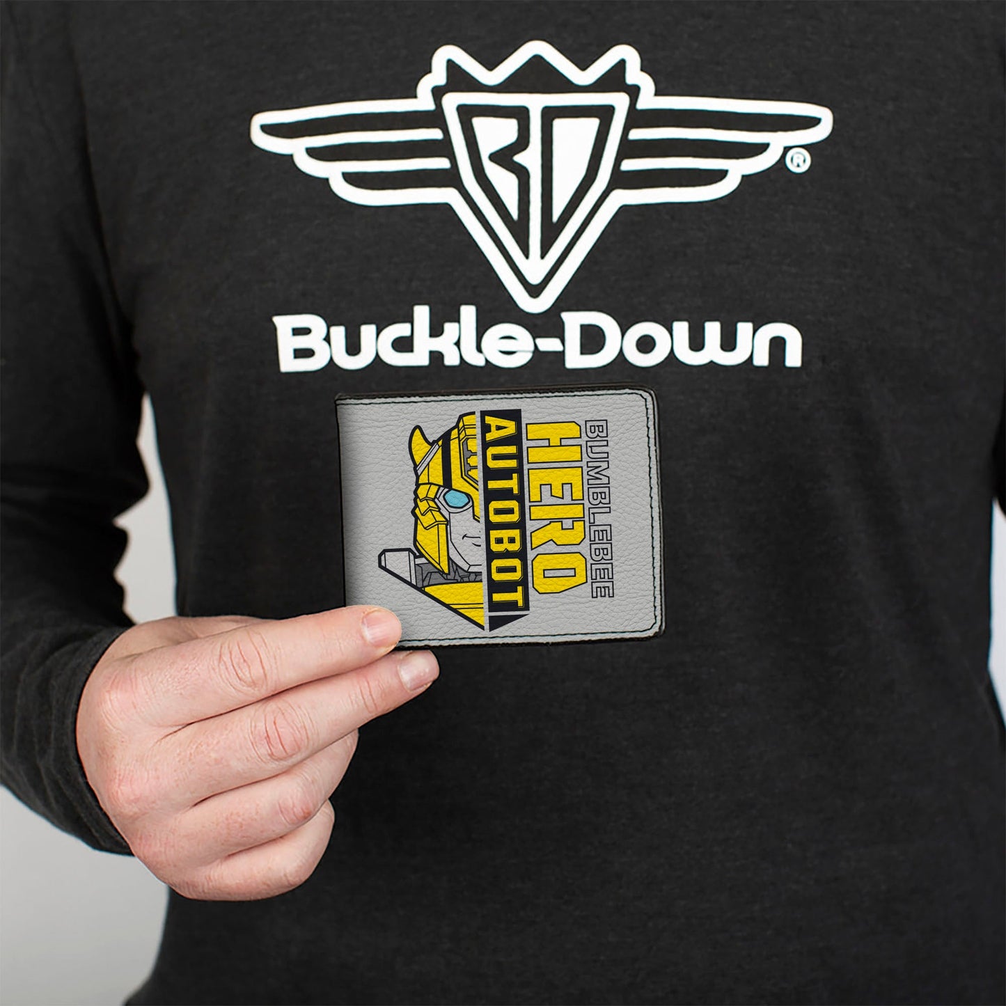 Bi-Fold Wallet - Transformers BUMBLEBEE ON A MISSION and Sports Car Gray - MEGA POP COMICS