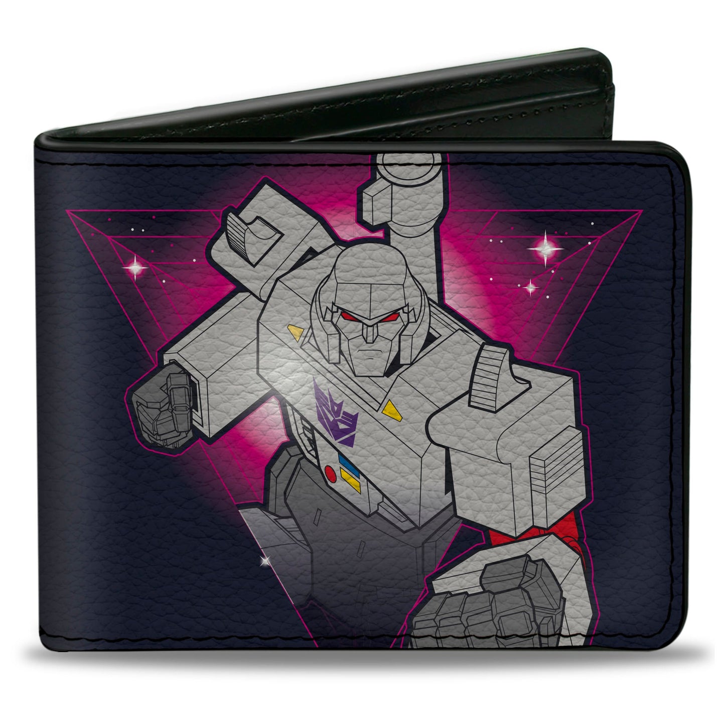 Bi-Fold Wallet - Transformers Megatron PEACE THROUGH TYRANNY Pose Black/Magenta - MEGA POP COMICS