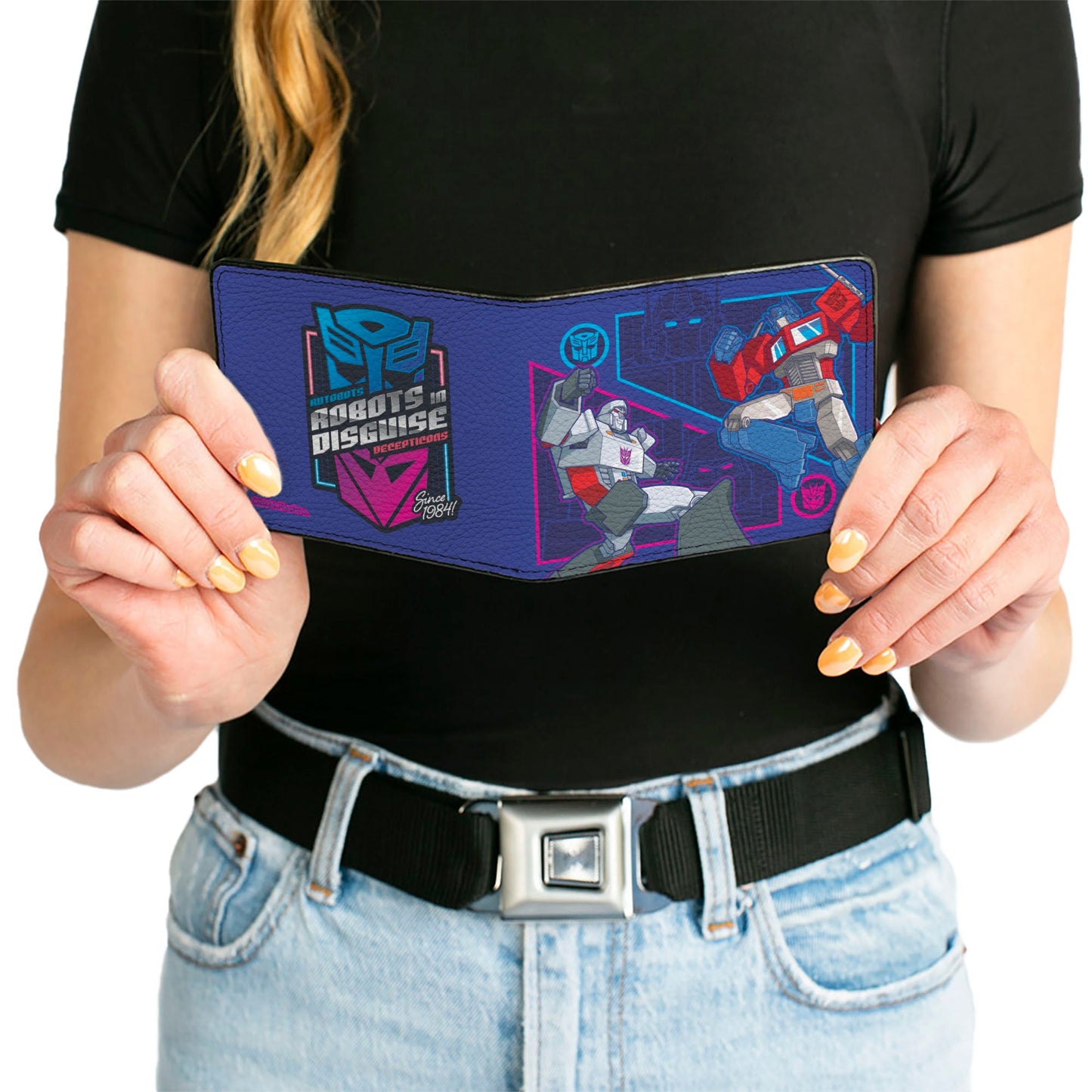 Bi-Fold Wallet - Transformers Autobots and Decepticons ROBOTS IN DISGUISE Pose and Logo Blues - MEGA POP COMICS