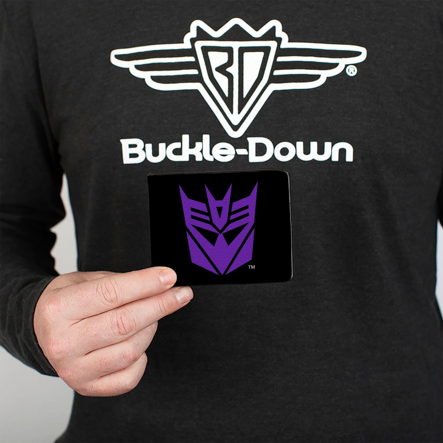 Bi-Fold Wallet - Transformers Decepticon Shield Black/Purple - MEGA POP COMICS