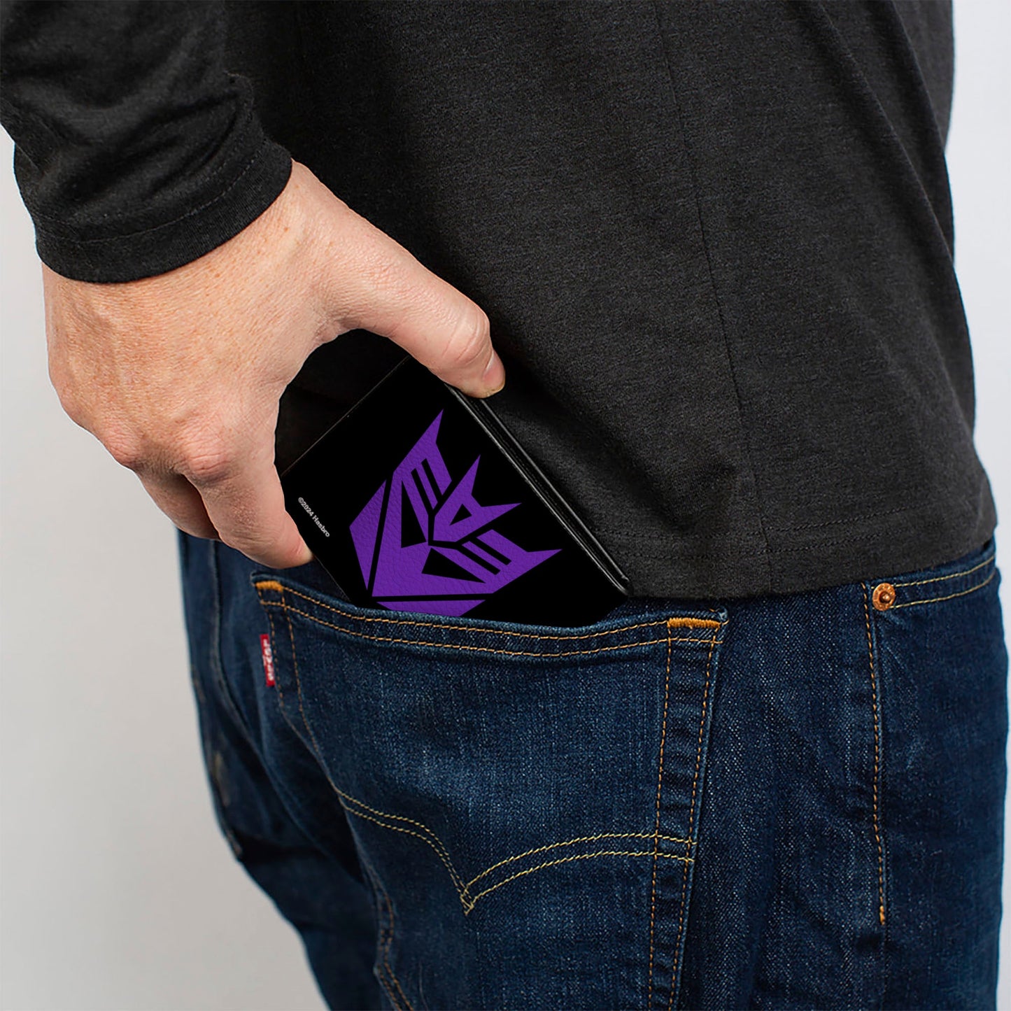 Bi-Fold Wallet - Transformers Decepticon Shield Black/Purple - MEGA POP COMICS