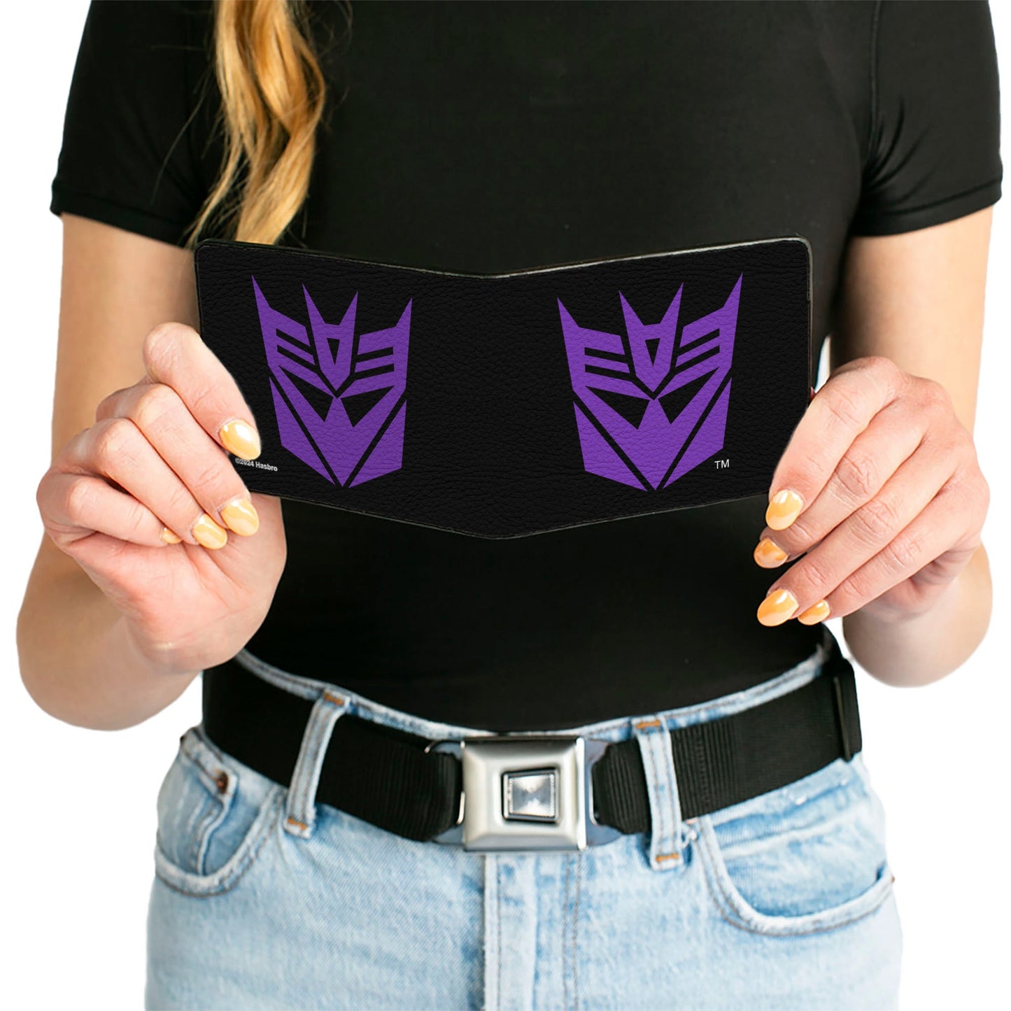 Bi-Fold Wallet - Transformers Decepticon Shield Black/Purple - MEGA POP COMICS