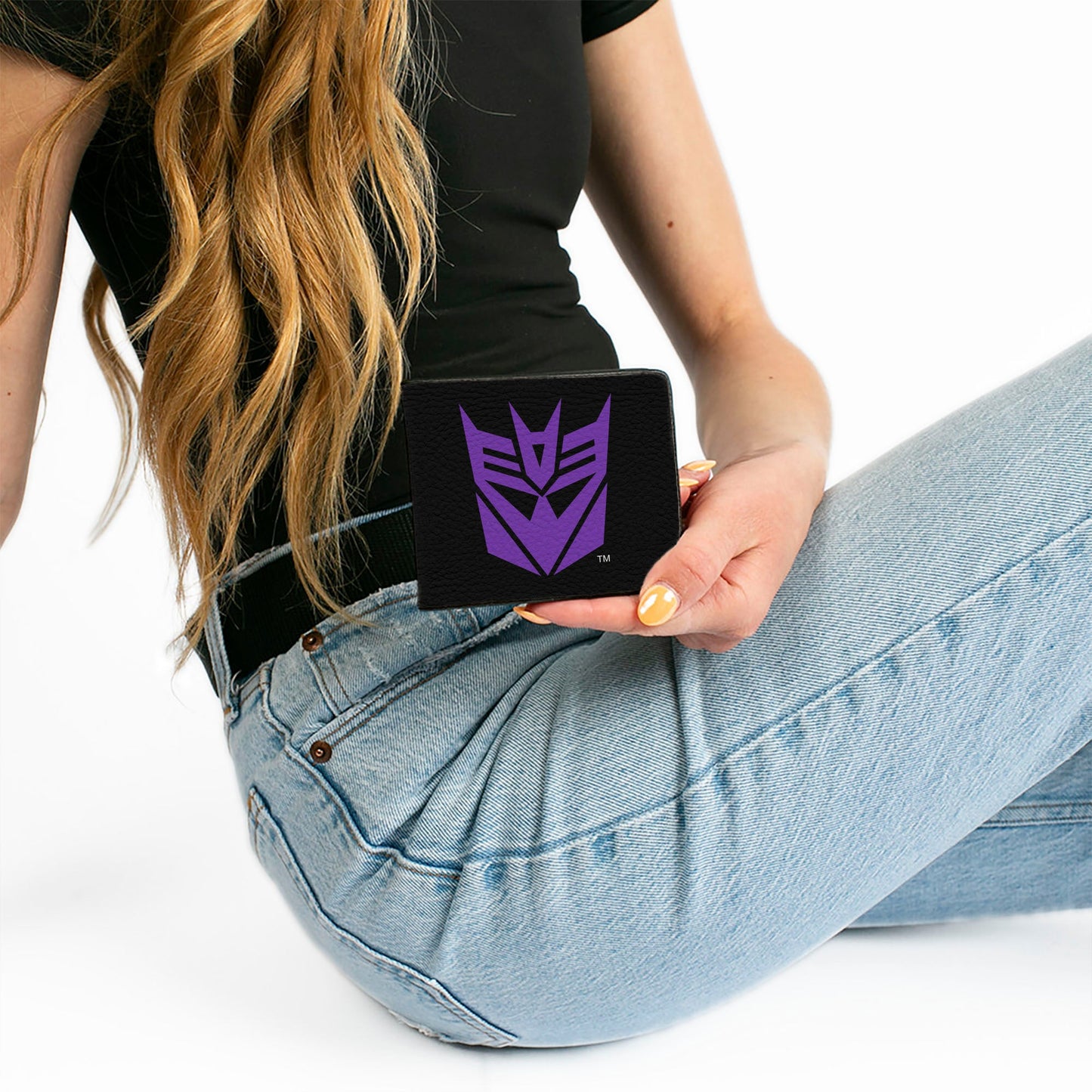 Bi-Fold Wallet - Transformers Decepticon Shield Black/Purple - MEGA POP COMICS