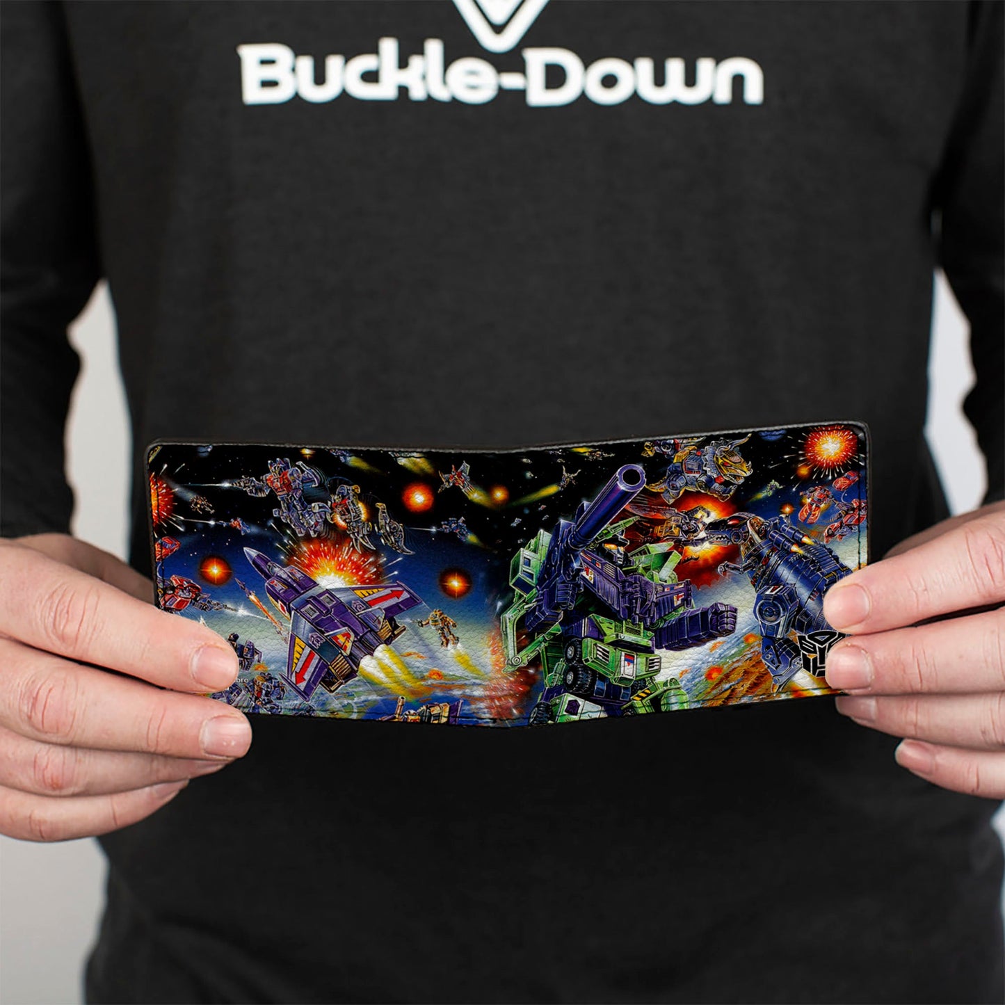 Bi-Fold Wallet - Transformers Constructicon Devastator Dinobots Battle Scene - MEGA POP COMICS