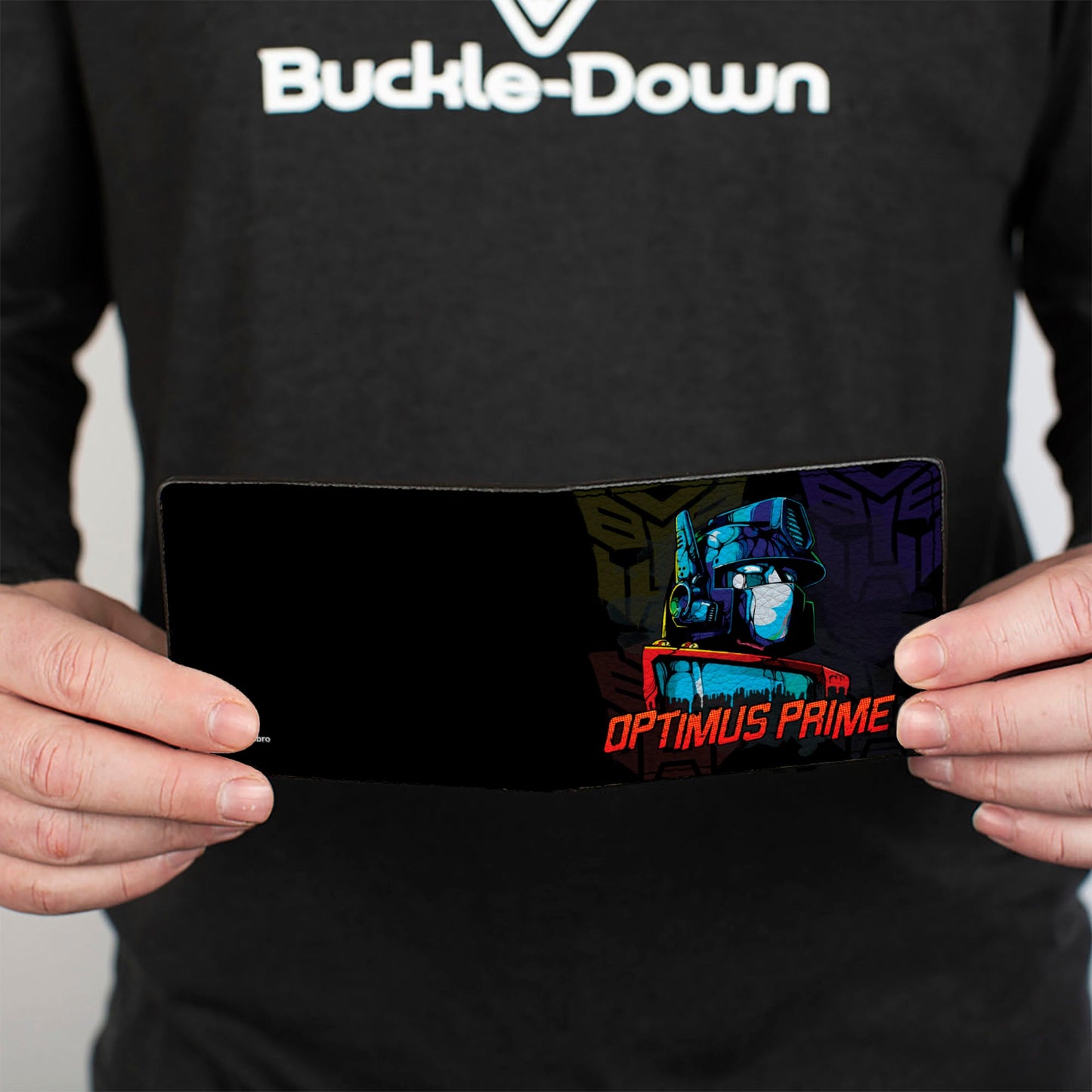 Bi-Fold Wallet - Transformers OPTIMUS PRIME Pose/Autobot Fade Black/Multi Color - MEGA POP COMICS