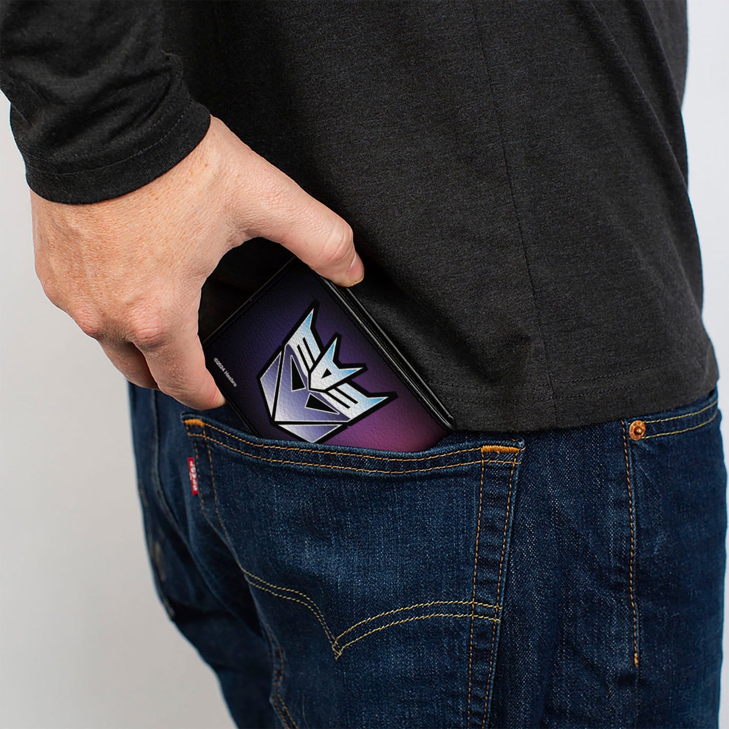 Bi-Fold Wallet - Transformers Autobot and Decepticon Gradient Shields Reds/Purples - MEGA POP COMICS