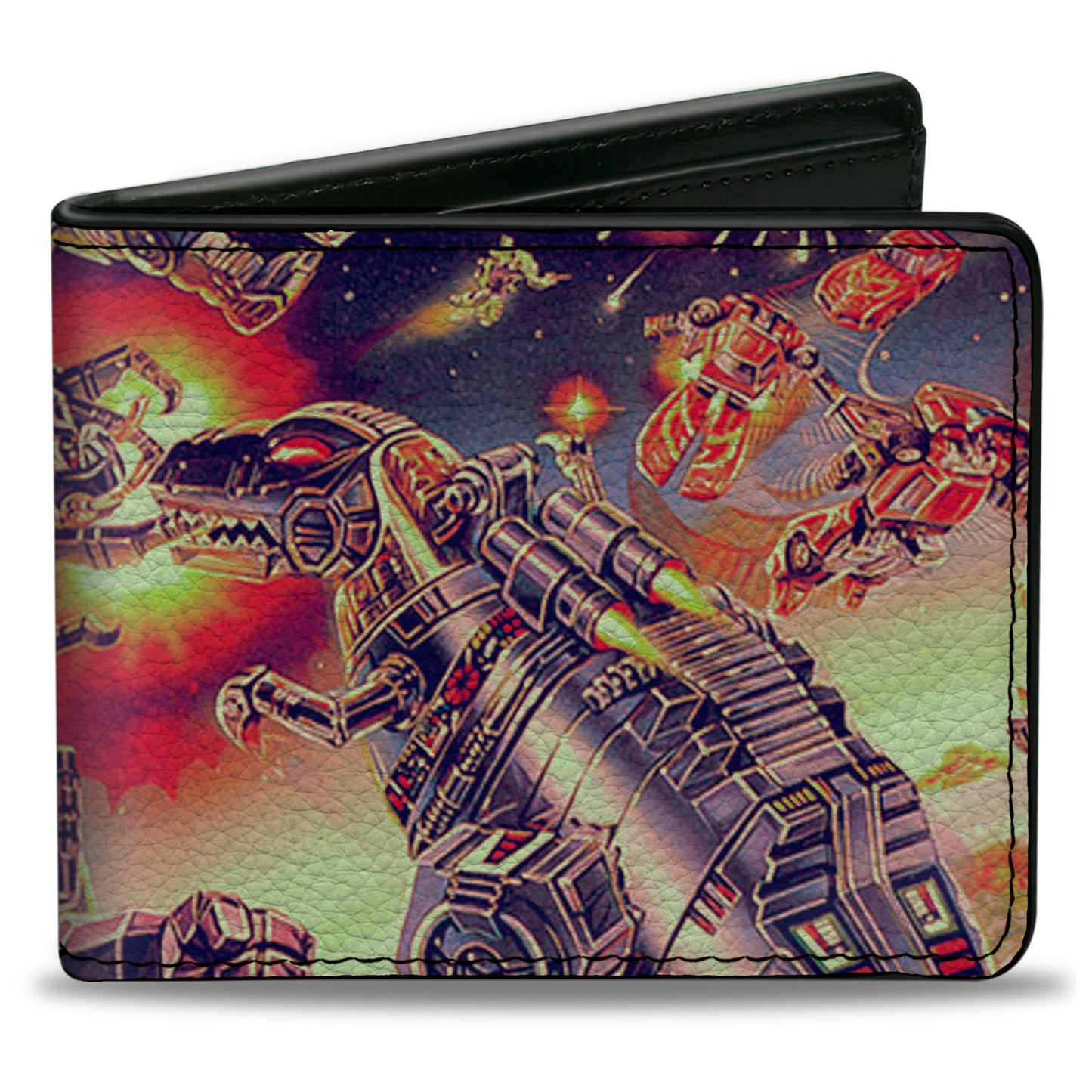 Bi-Fold Wallet - TRANSFORMERS Devastator/Dinobots 1985 Box Art Battle Scene - MEGA POP COMICS