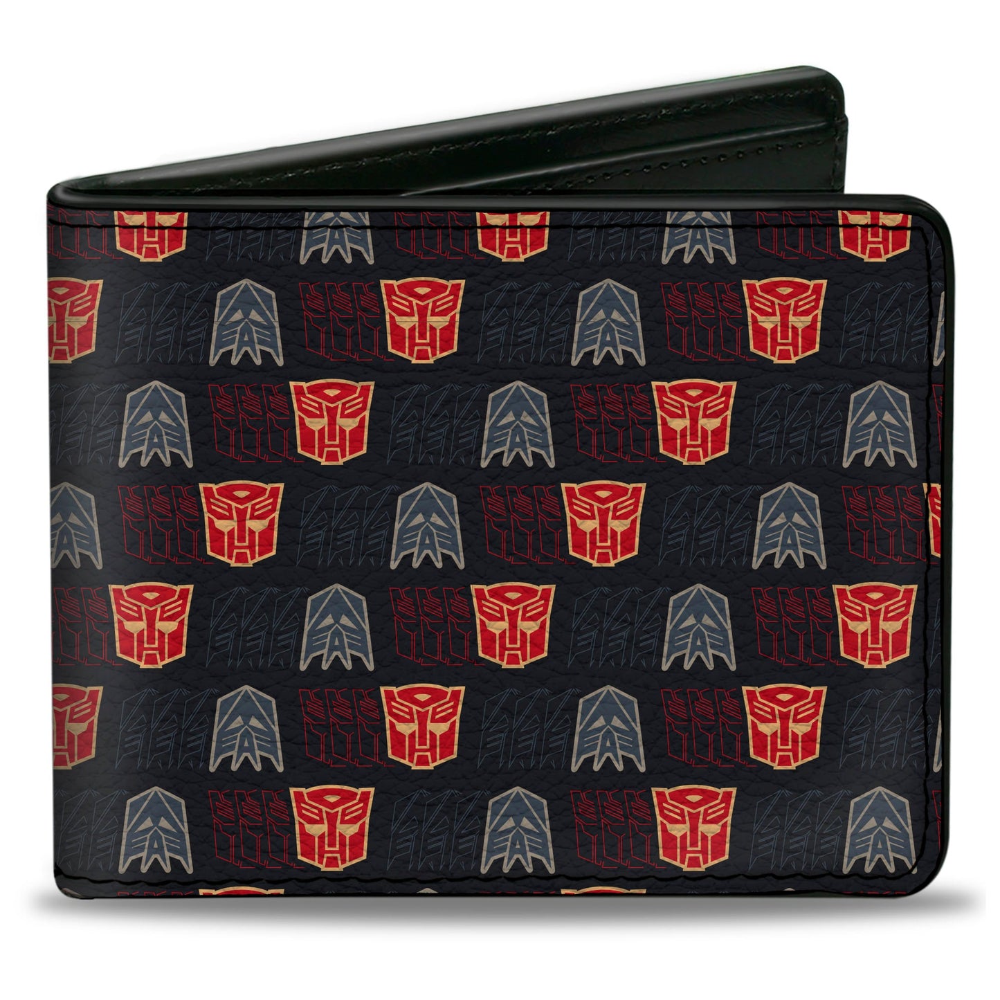Bi-Fold Wallet - Transformers Autobot Decepticon Shield Flip Black/Multi Color - MEGA POP COMICS