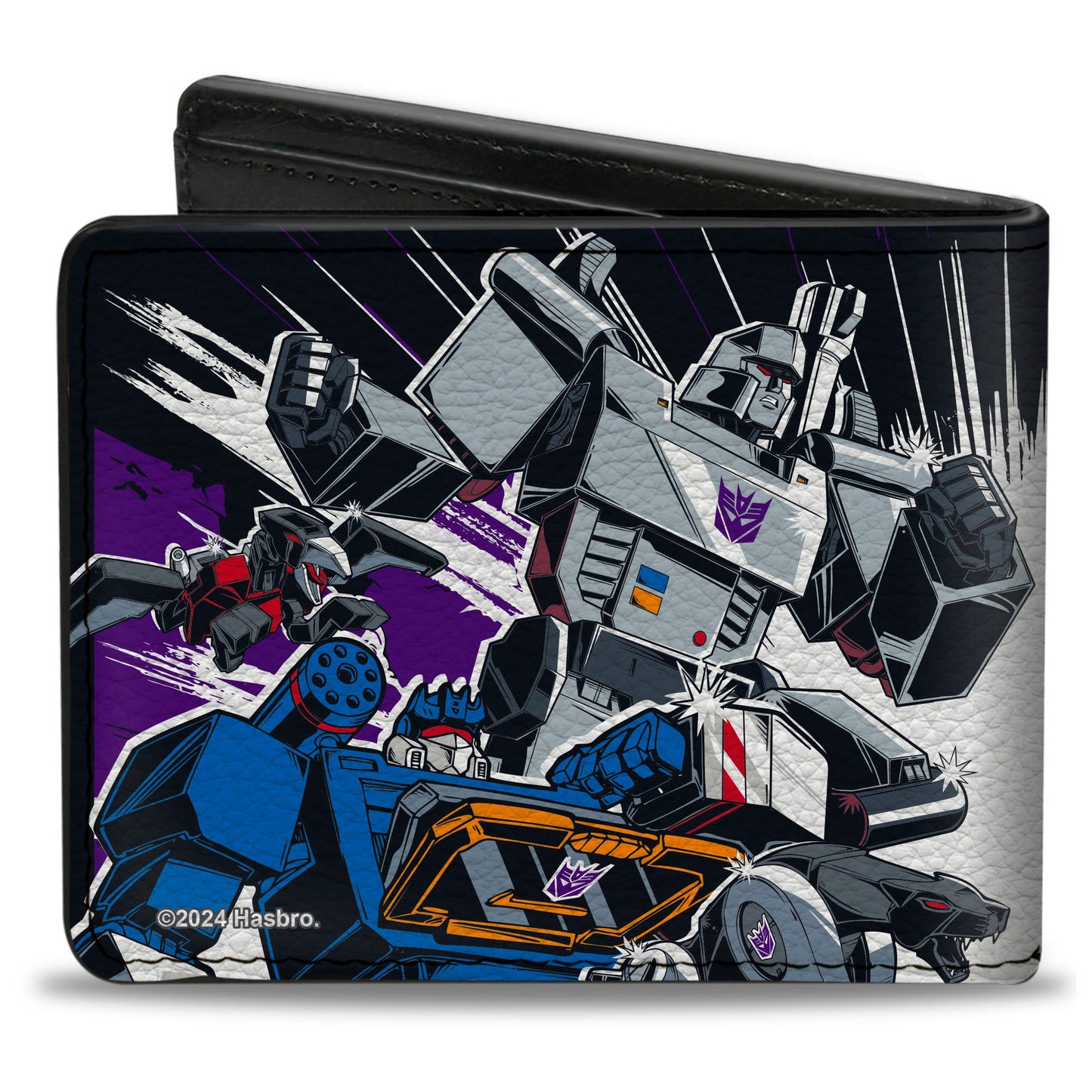 Bi-Fold Wallet - Transformers Decepticon and Autobots Battle Black/White - MEGA POP COMICS