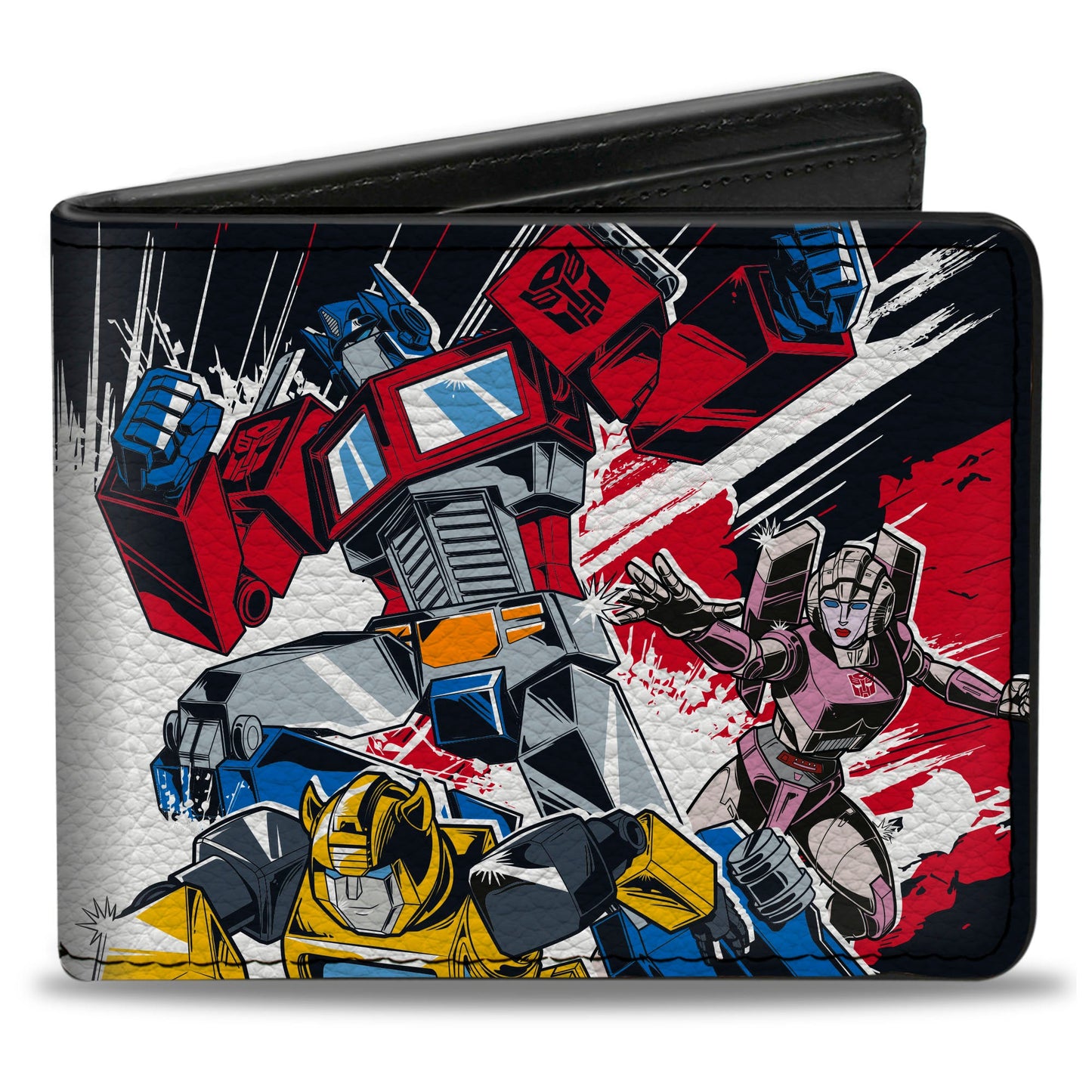Bi-Fold Wallet - Transformers Decepticon and Autobots Battle Black/White - MEGA POP COMICS