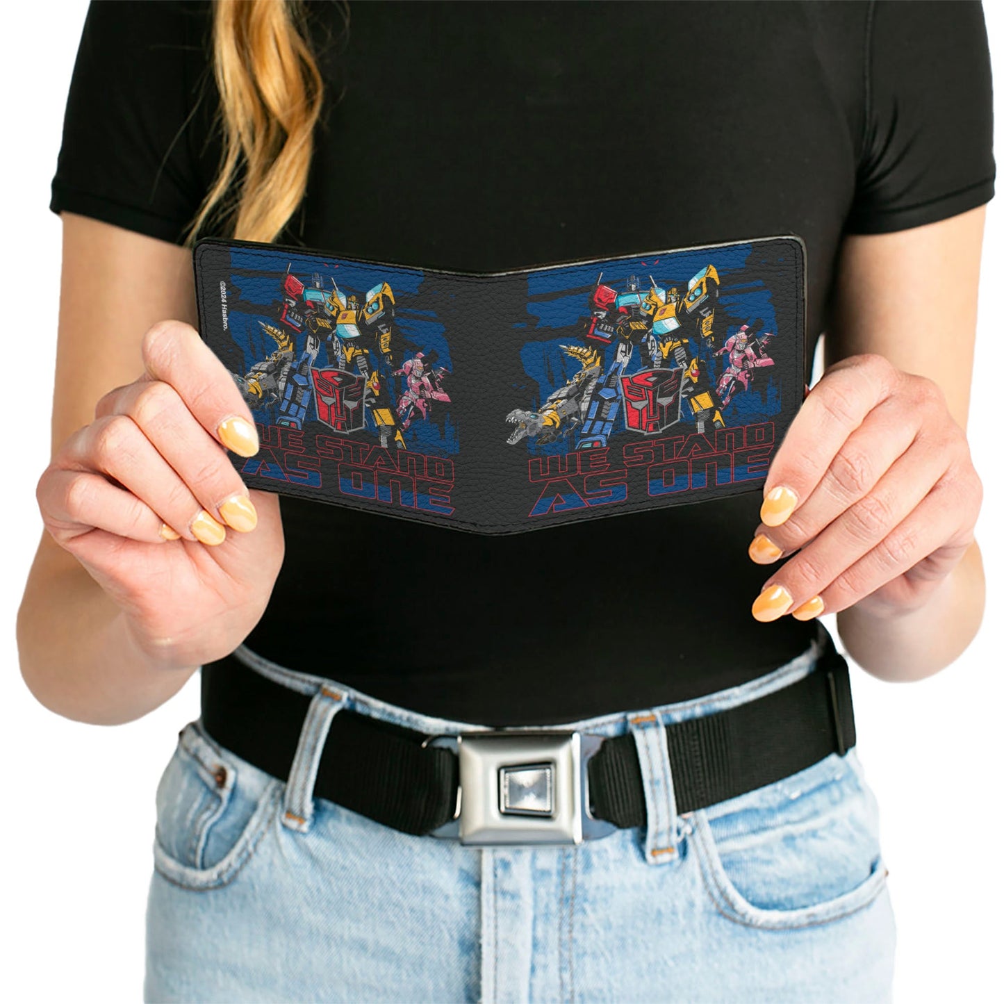 Bi-Fold Wallet - Transformers Autobots WE STAND AS ONE Group Pose Black/Blue/Red - MEGA POP COMICS