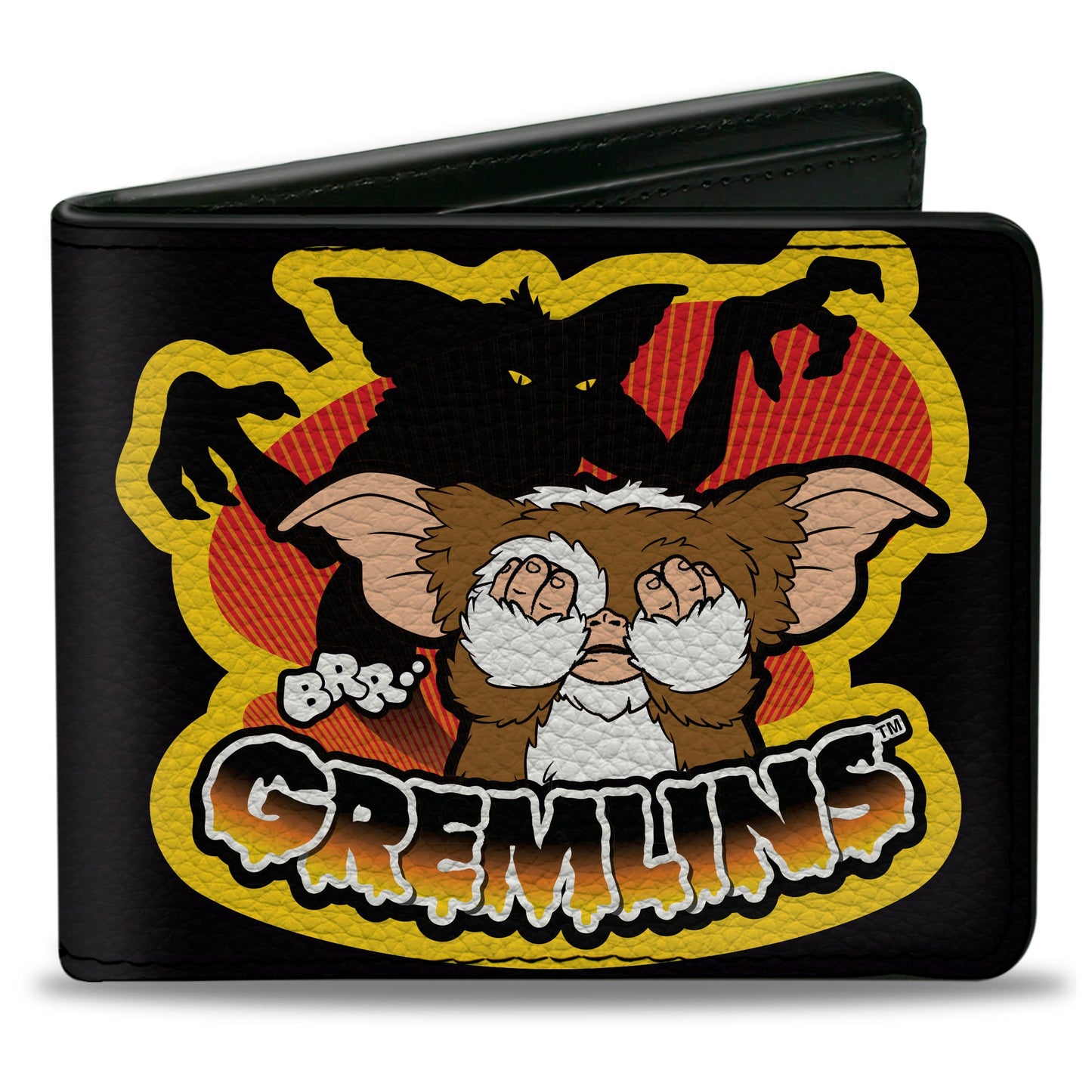 Bi-Fold Wallet - Gremlins Stripe & Gizmo Pose Black/Yellow - MEGA POP COMICS