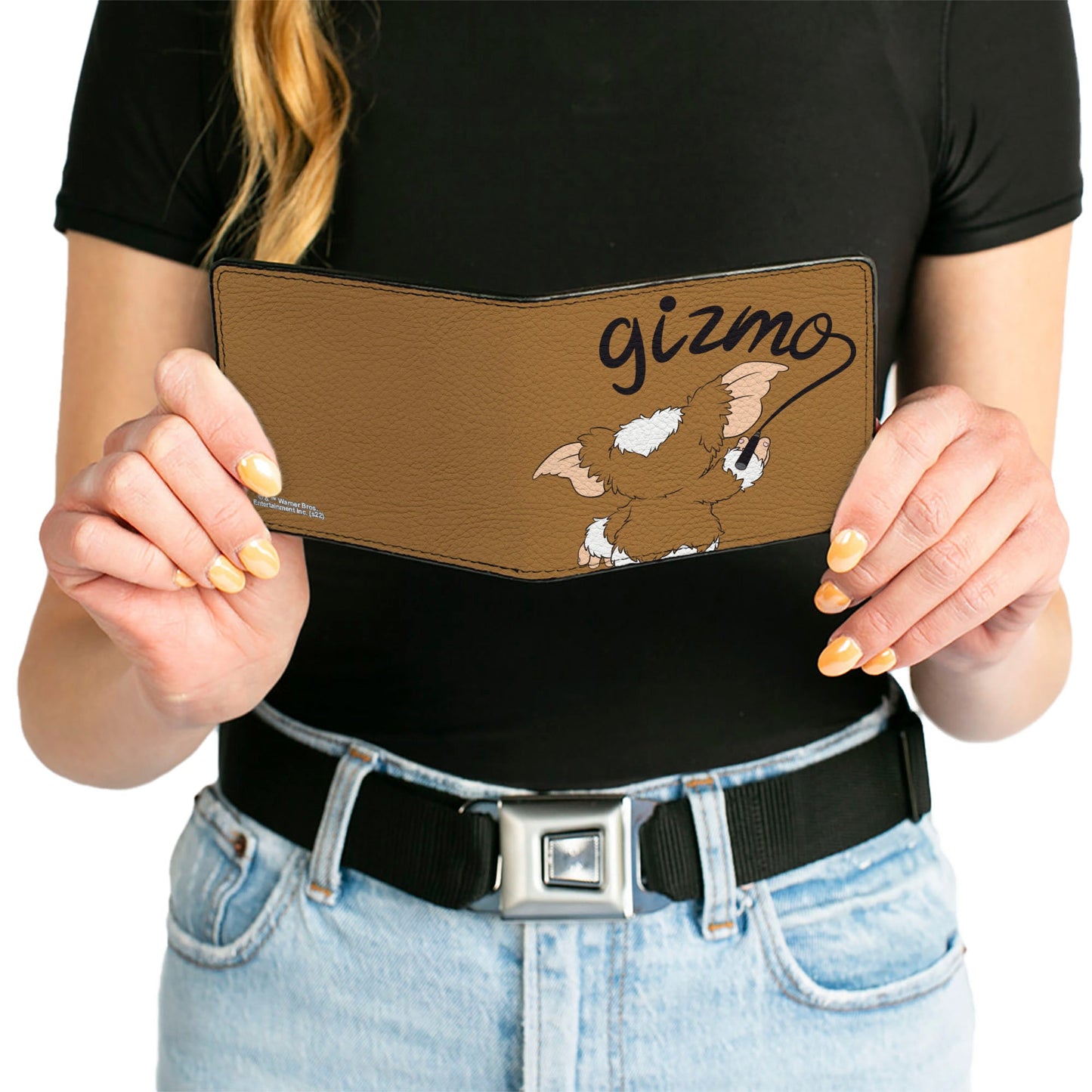Bi-Fold Wallet - Gremlins GIZMO Script Pose Brown/Black - MEGA POP COMICS