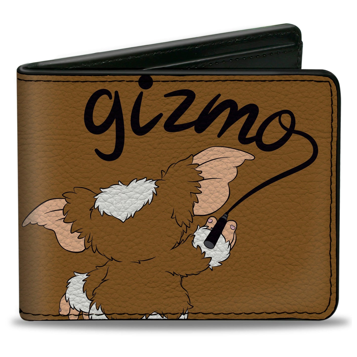 Bi-Fold Wallet - Gremlins GIZMO Script Pose Brown/Black - MEGA POP COMICS