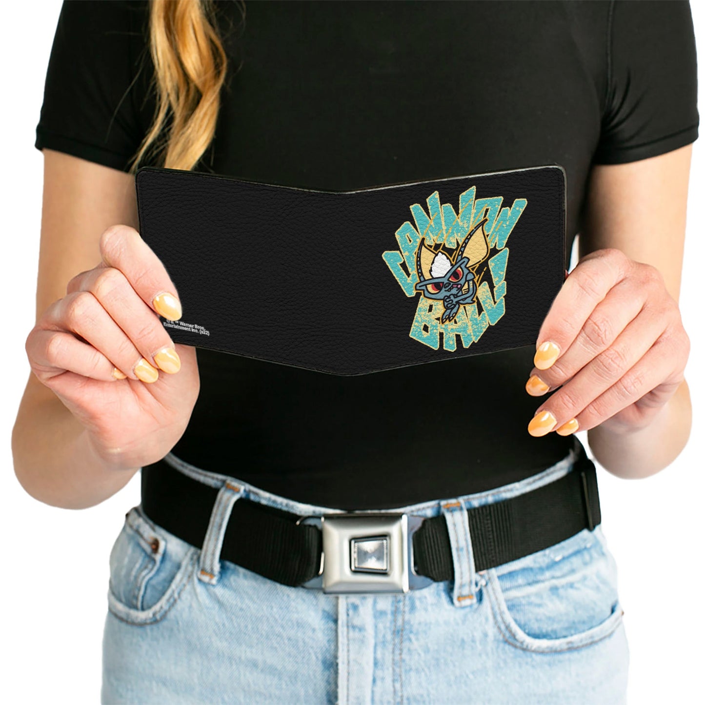 Bi-Fold Wallet - Gremlins Stripe CANNON BALL Pose Black/Yellow/Blues - MEGA POP COMICS