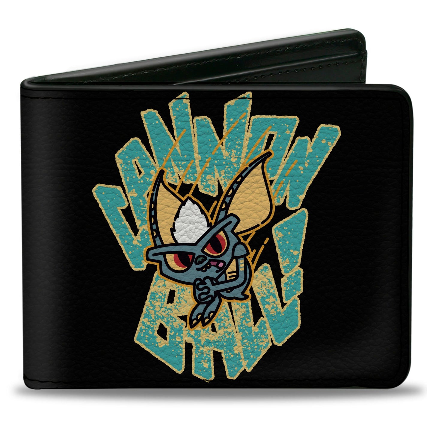 Bi-Fold Wallet - Gremlins Stripe CANNON BALL Pose Black/Yellow/Blues - MEGA POP COMICS