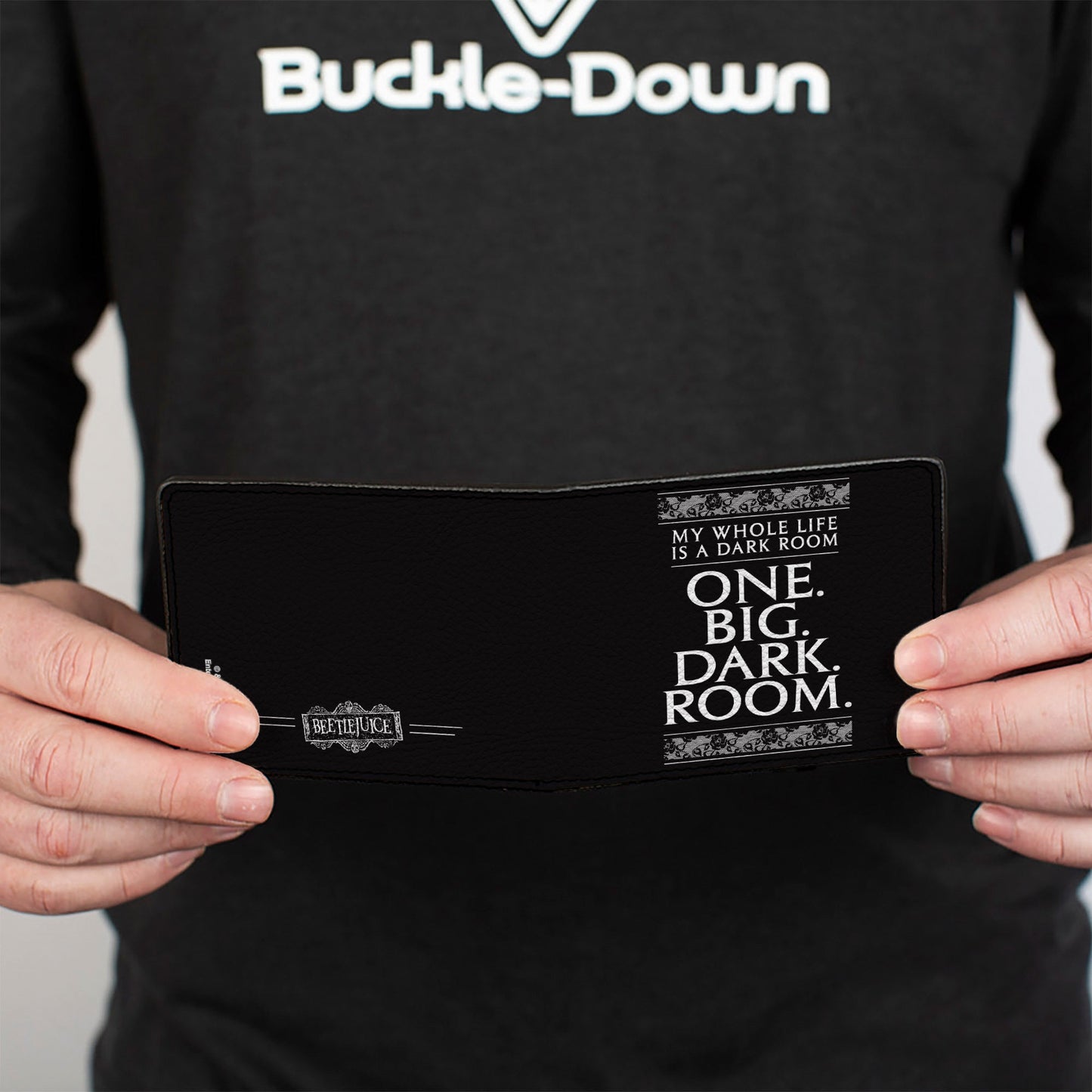 Bi-Fold Wallet - Beetlejuice ONE BIG DARK ROOM Lydia Quote Black/White - MEGA POP COMICS