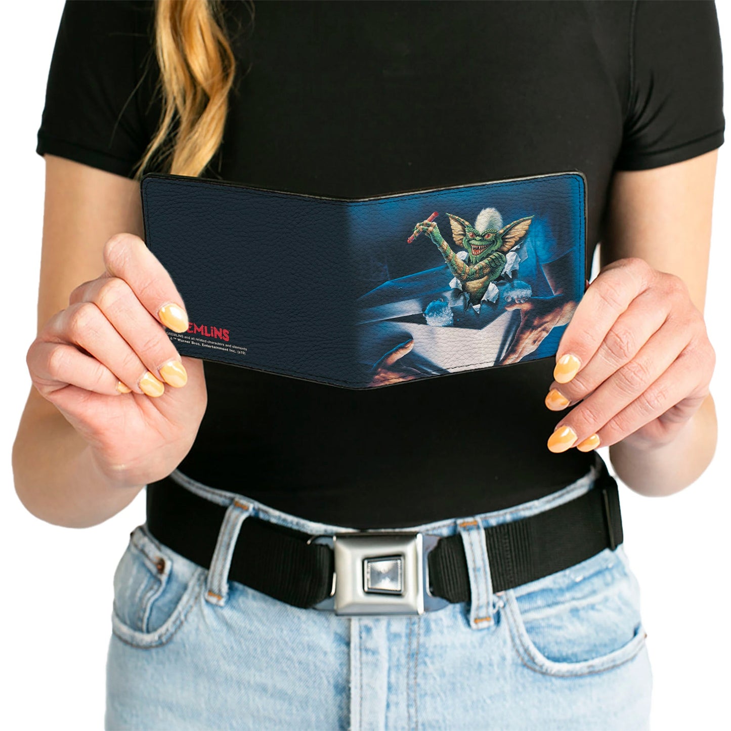 Bi-Fold Wallet - Gremlins Stripe Pose in Box + Logo Black Red - MEGA POP COMICS