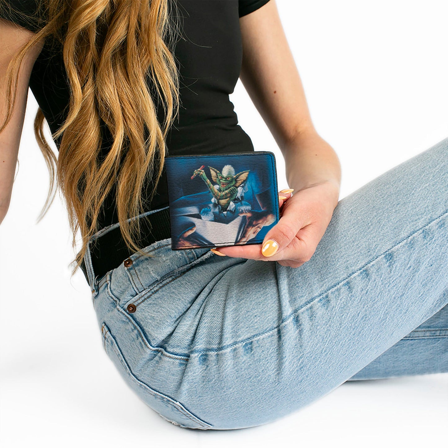 Bi-Fold Wallet - Gremlins Stripe Pose in Box + Logo Black Red - MEGA POP COMICS