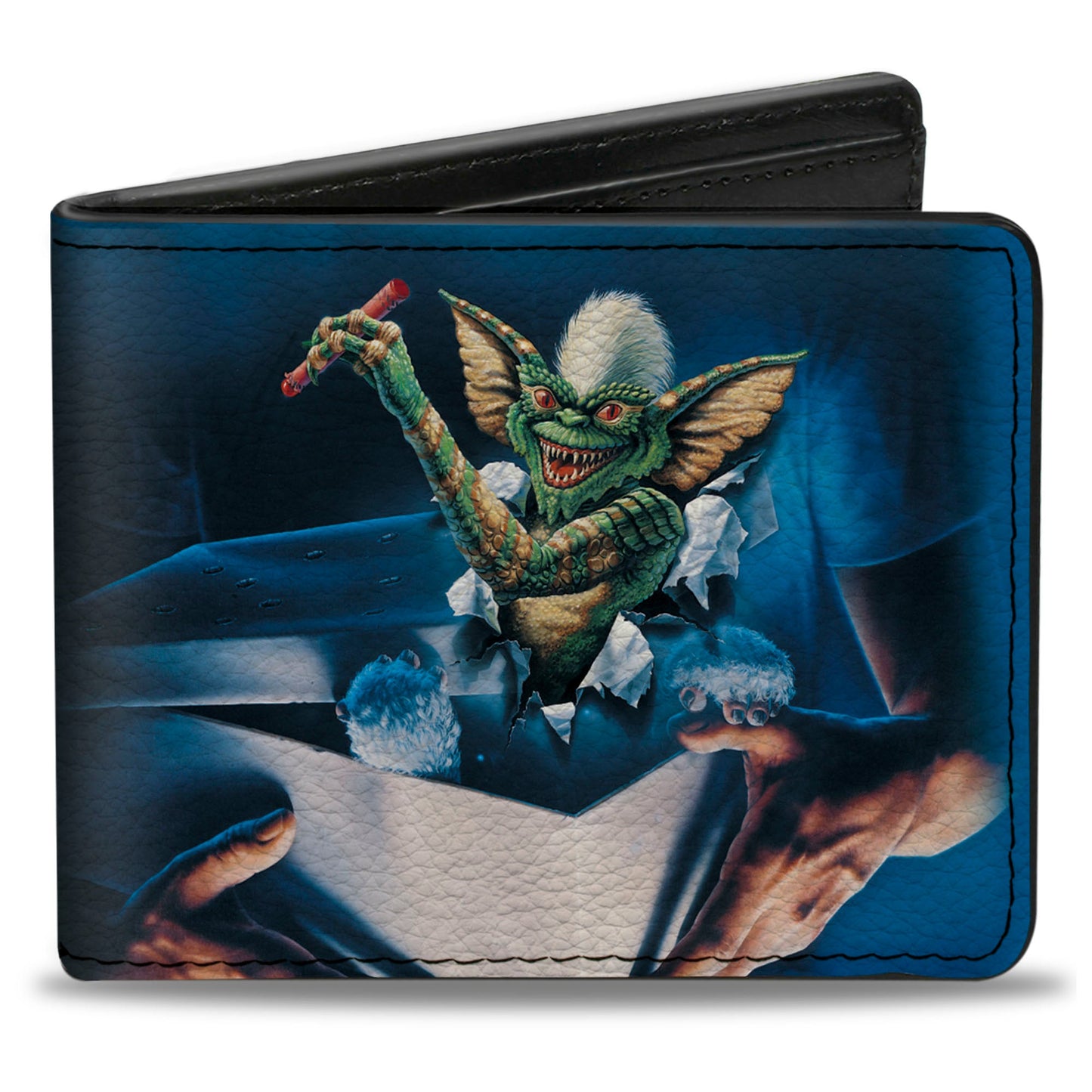 Bi-Fold Wallet - Gremlins Stripe Pose in Box + Logo Black Red - MEGA POP COMICS