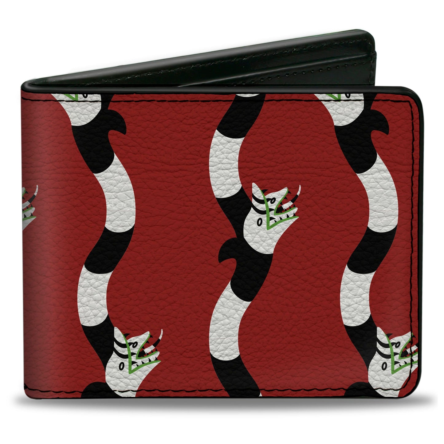 Bi-Fold Wallet - BEETLEJUICE Banner Sandworm Stripe Bed/Black/White - MEGA POP COMICS