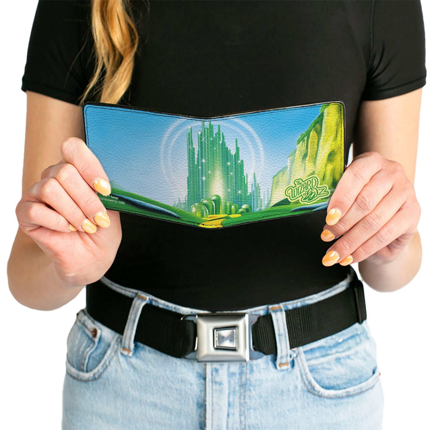 Bi-Fold Wallet - The Wizard of Oz Emerald City Scene Blues/Greens - MEGA POP COMICS