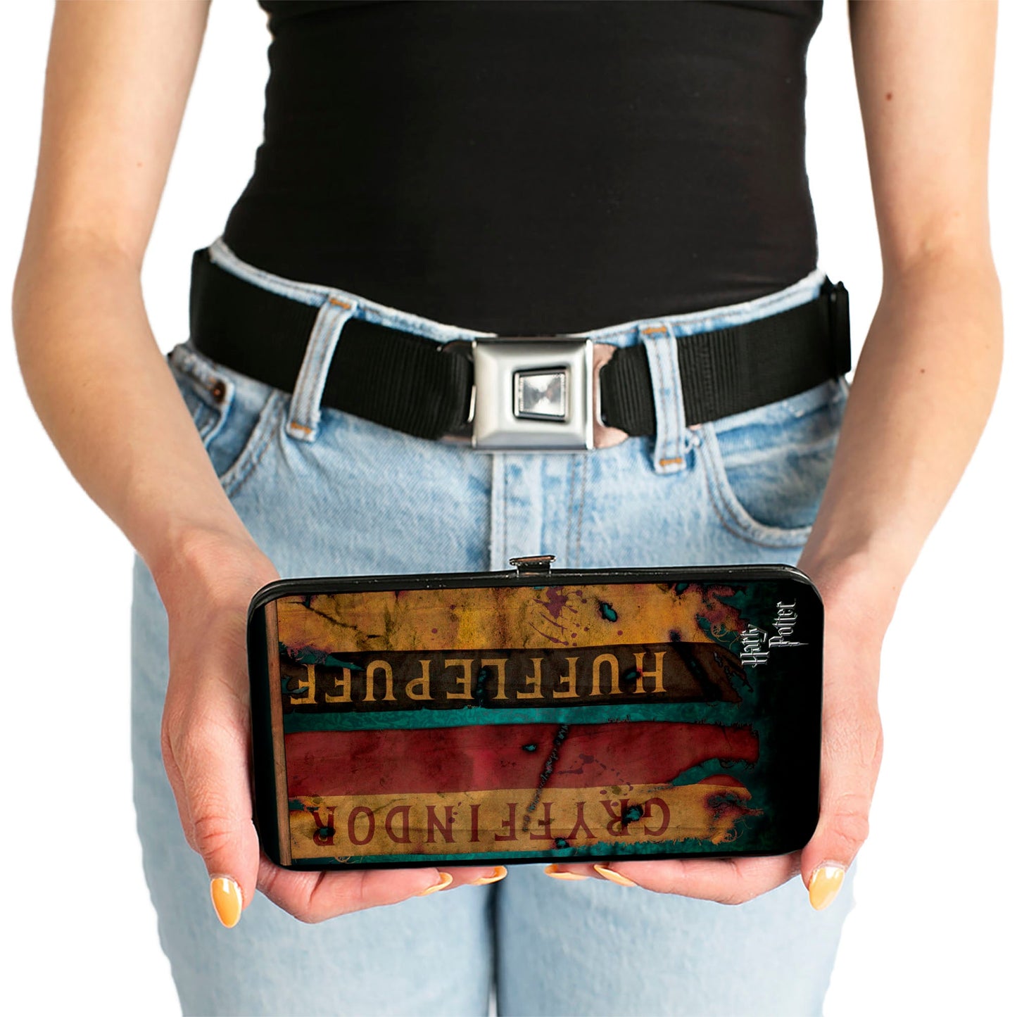 Hinged Wallet - HARRY POTTER 4-Hogwarts House Banners - MEGA POP COMICS