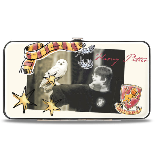 Hinged Wallet - Harry Potter and Hedwig Vivid Scene and Icons Collage - MEGA POP COMICS