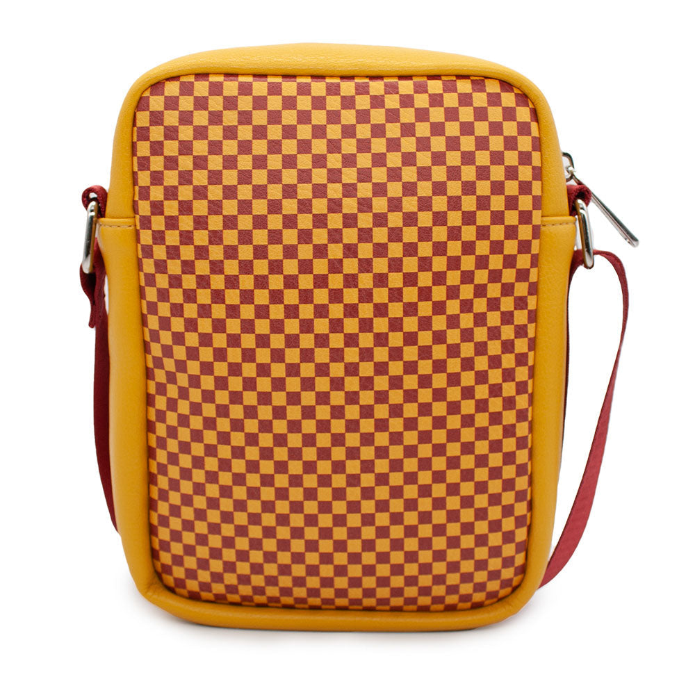 Women's Crossbody Wallet - Harry Potter GRYFFINDOR Lion Icon Checker Golden Yellow Red - MEGA POP COMICS