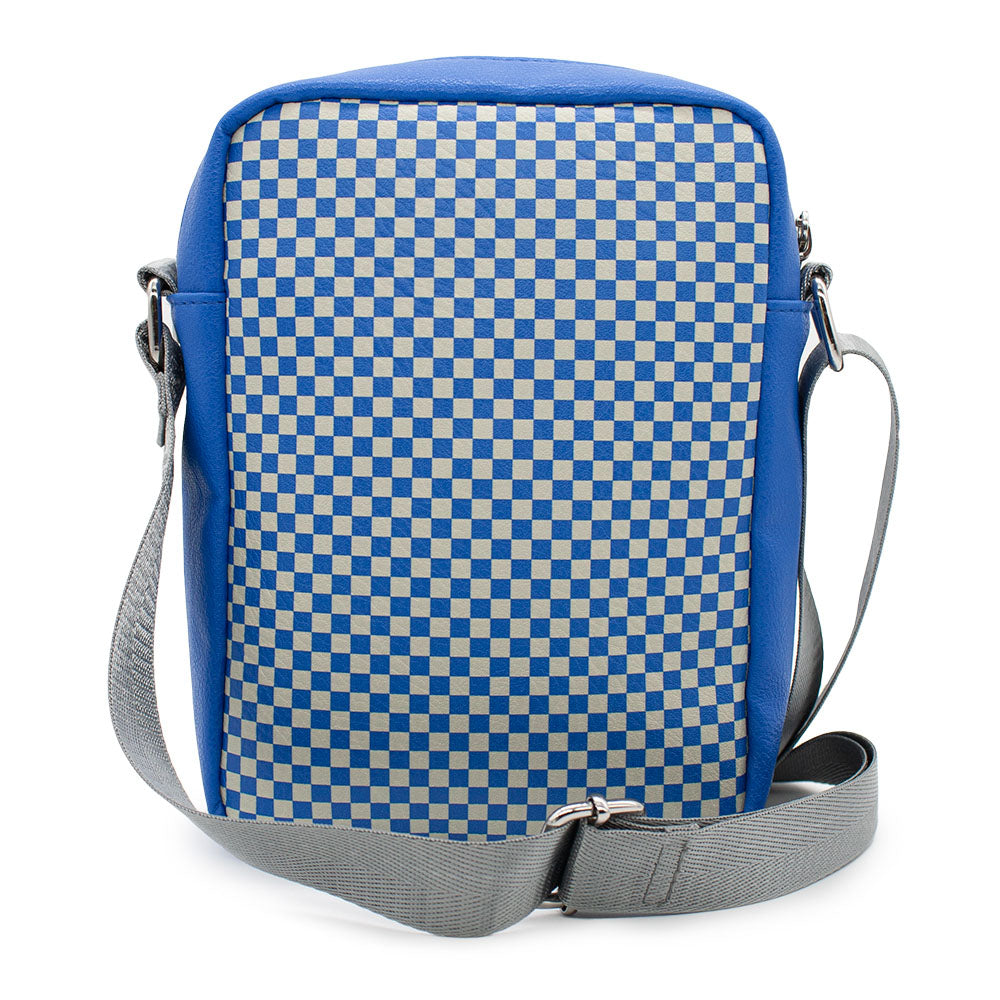 Women's Crossbody Wallet - Harry Potter RAVENCLAW Eagle Icon Checker Blue Gray - MEGA POP COMICS