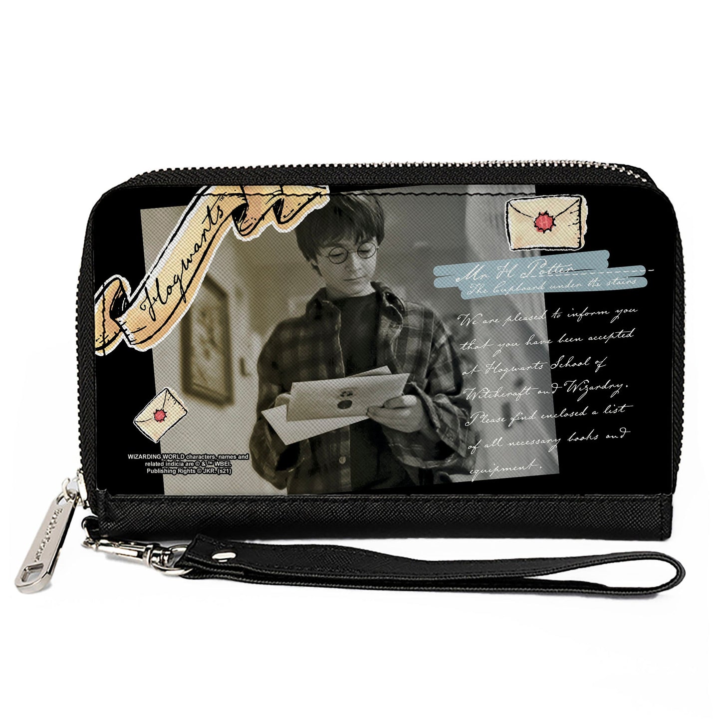 Women's PU Zip Around Wallet Rectangle - Harry Potter Hogwarts Acceptance Letter Pose Collage - MEGA POP COMICS
