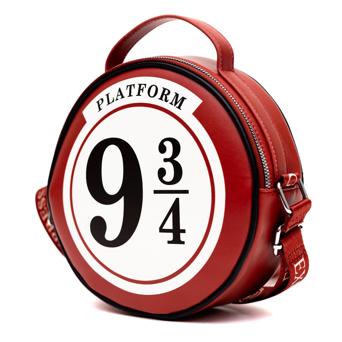 Harry Potter Bag, Round, Harry Potter Platform 9 3/4 Sign Replica, Red, Vegan Leather - MEGA POP COMICS
