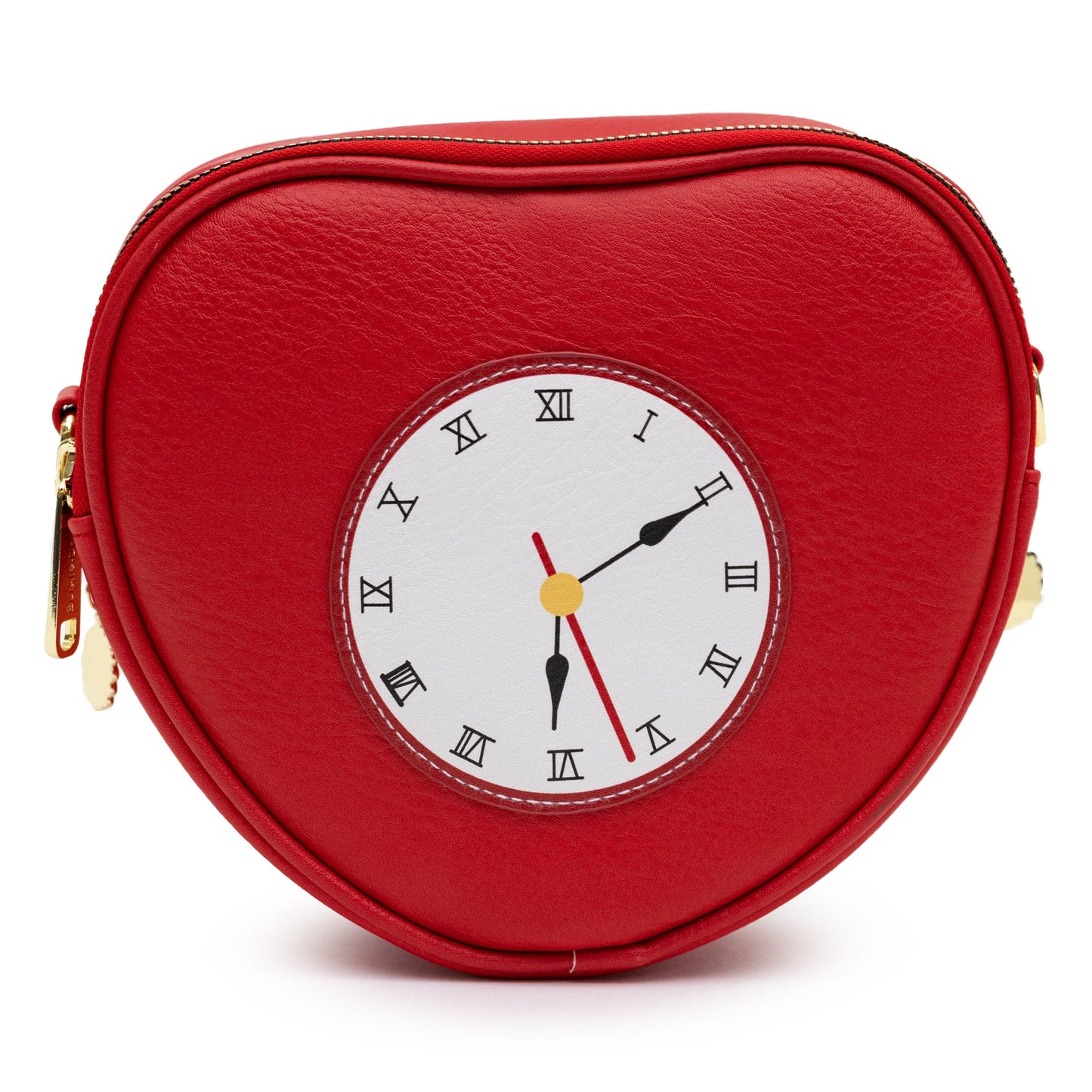 Movies Bag, Cross Body, The Wizard of Oz Tin Man Heart Clock Replica, Red, Vegan Leather - MEGA POP COMICS