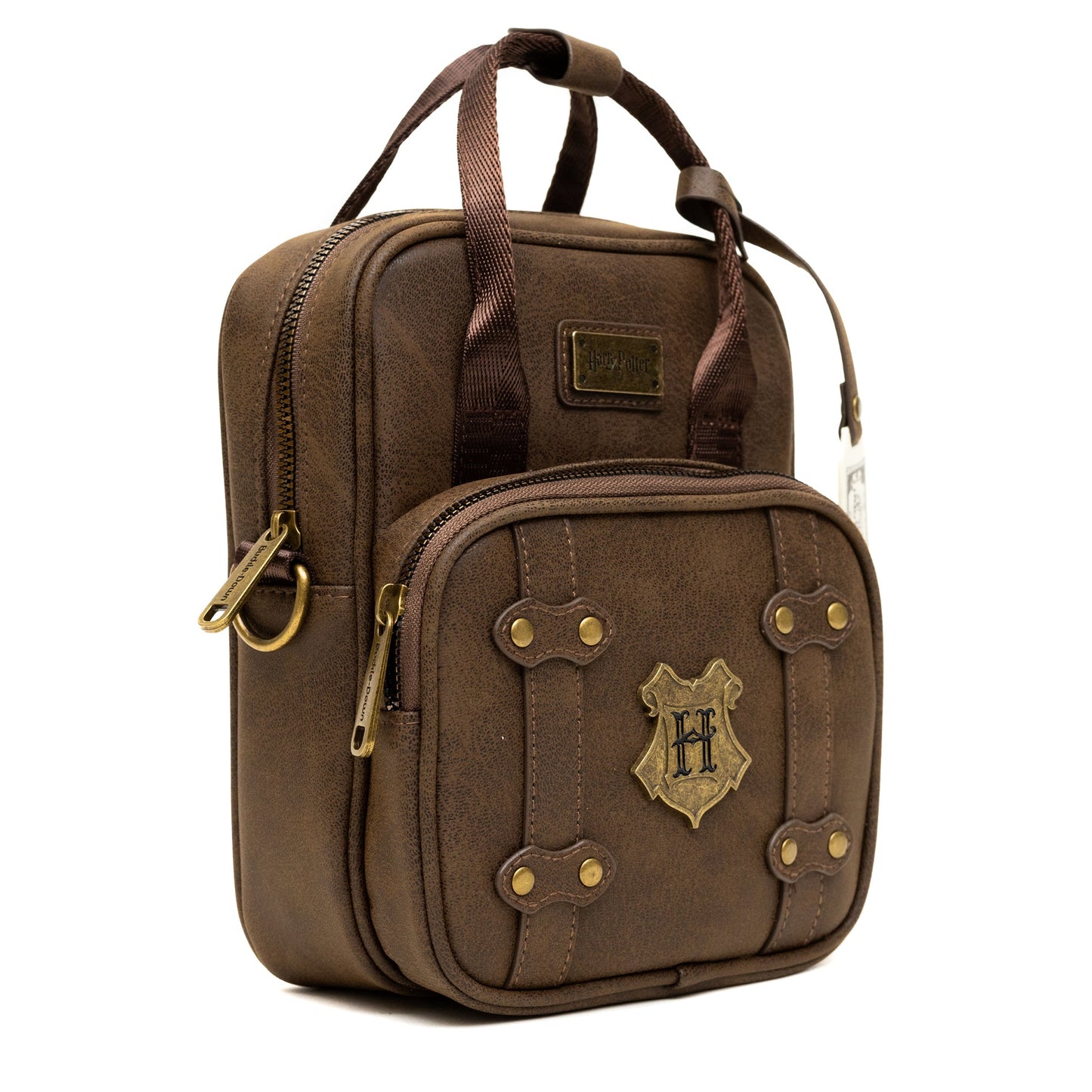 The Wizarding World of Harry Potter Bag, Cross Body, Harry Potter Hogwarts School of Witchcraft and Wizardry Brown, Vegan Leather - MEGA POP COMICS