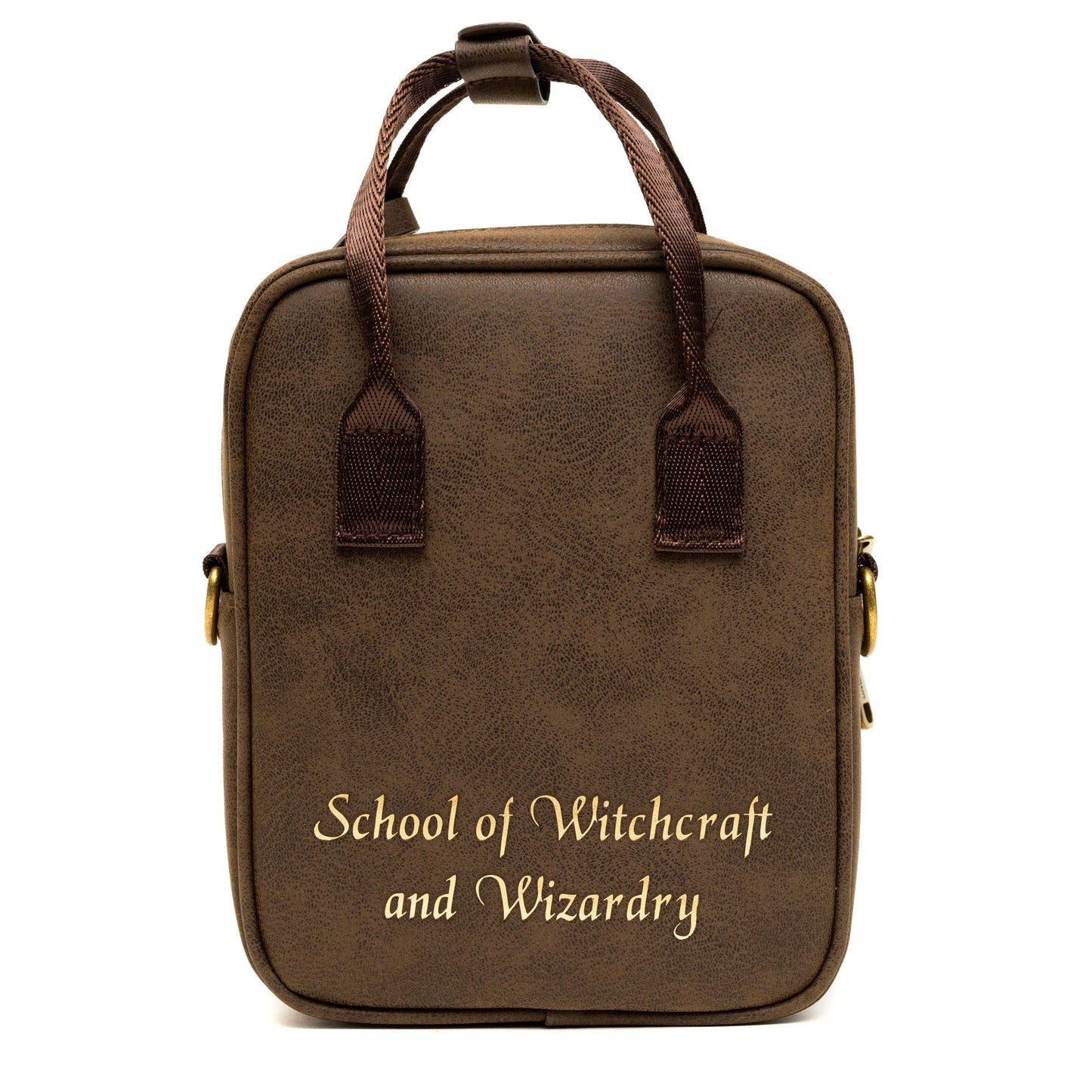 The Wizarding World of Harry Potter Bag, Cross Body, Harry Potter Hogwarts School of Witchcraft and Wizardry Brown, Vegan Leather - MEGA POP COMICS