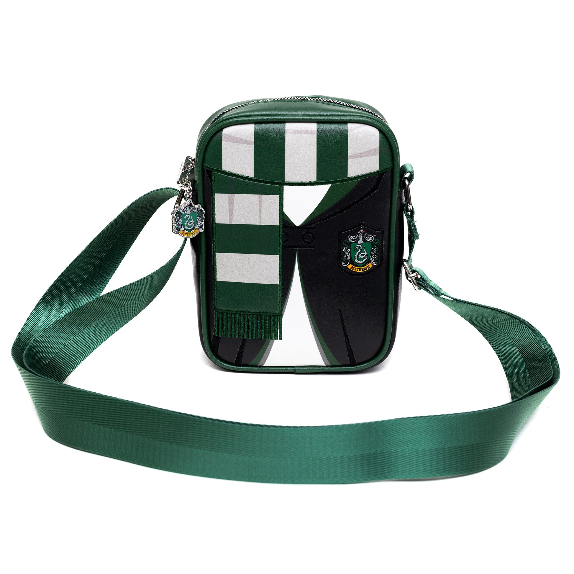 The Wizarding World of Harry Potter Bag, Cross Body, Harry Potter Hogwarts School Slytherin Uniform Embroidered, Vegan Leather - MEGA POP COMICS